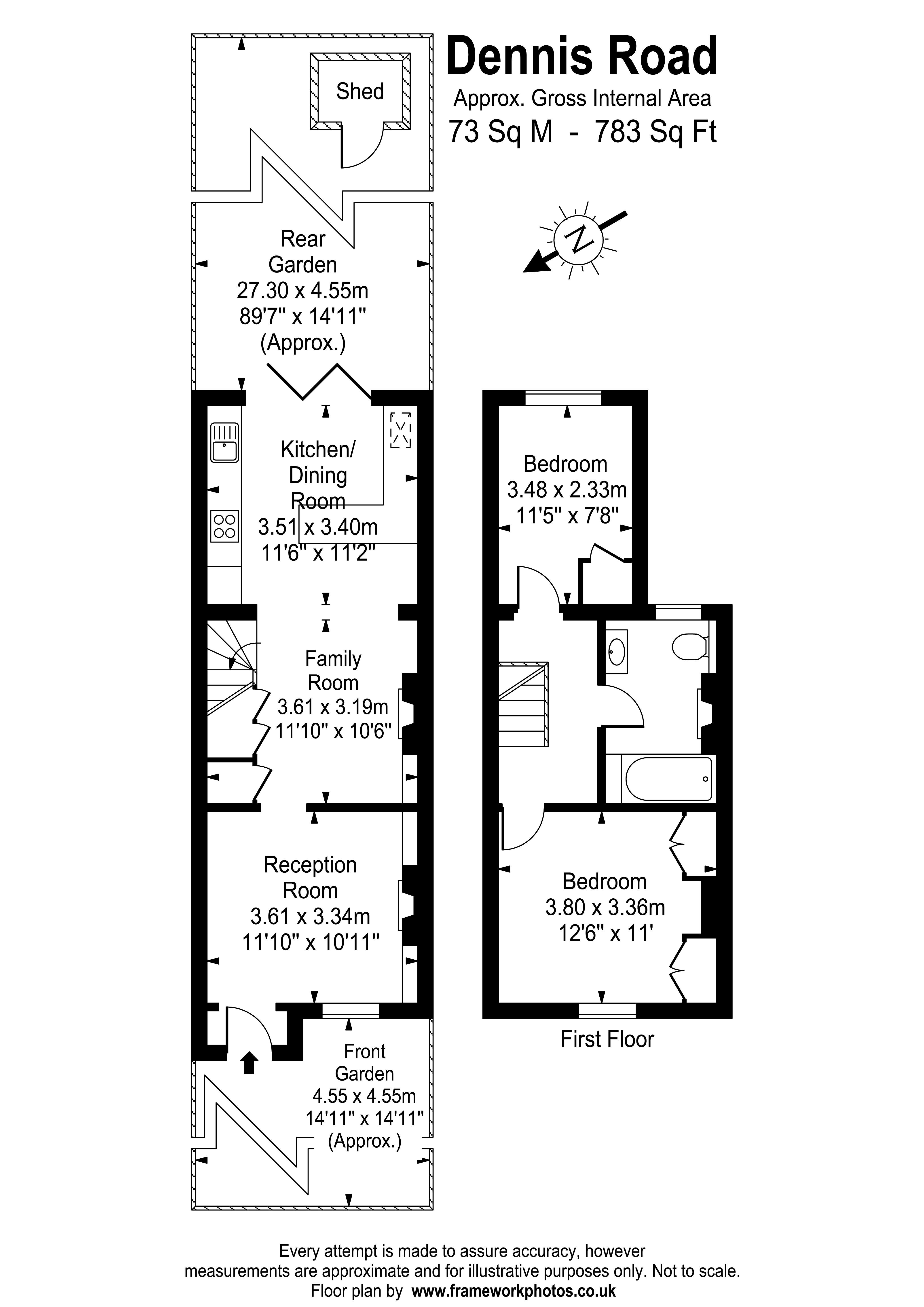 Floorplans For Dennis Road, East Molesey