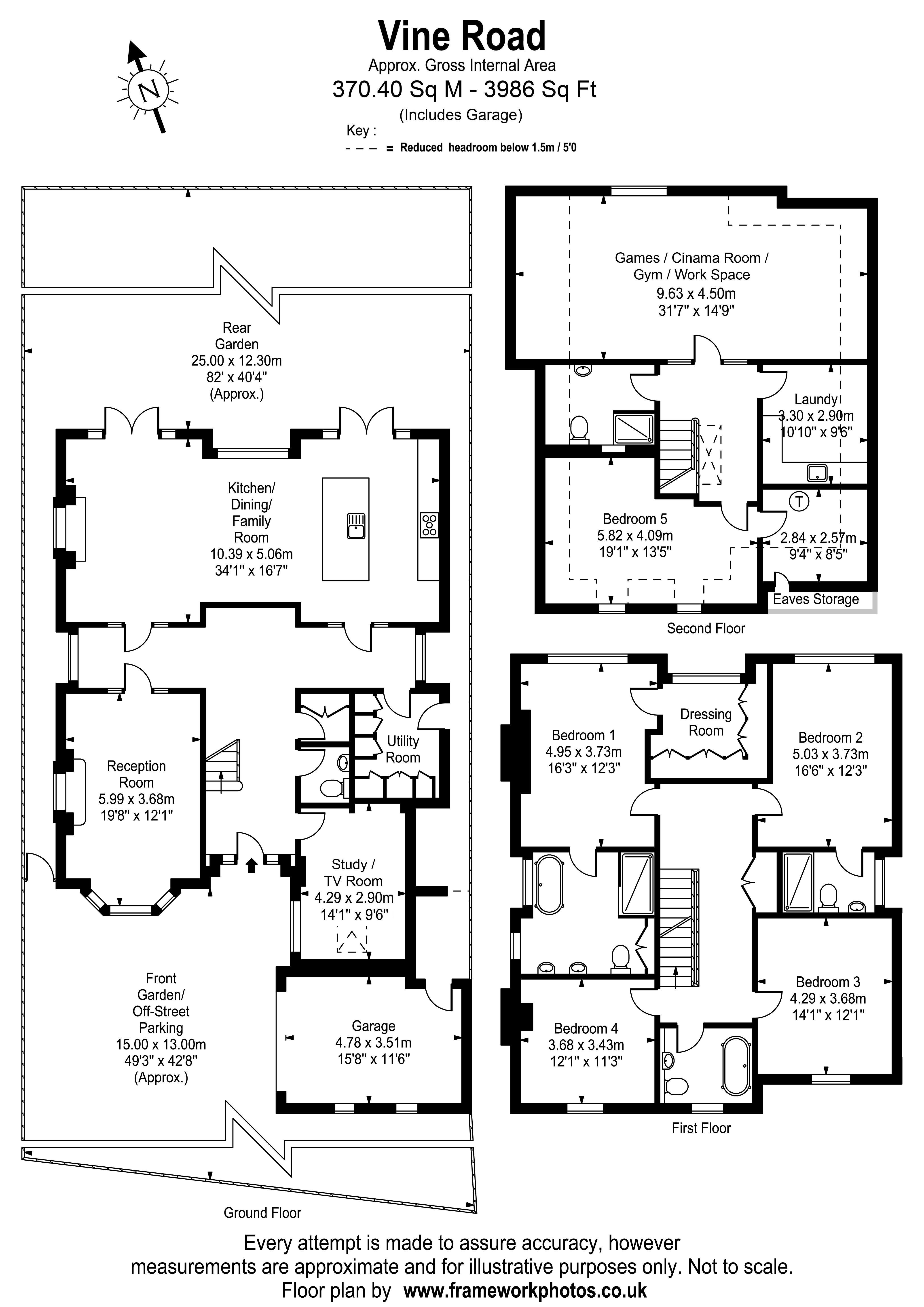 Floorplans For Vine Road, East Molesey