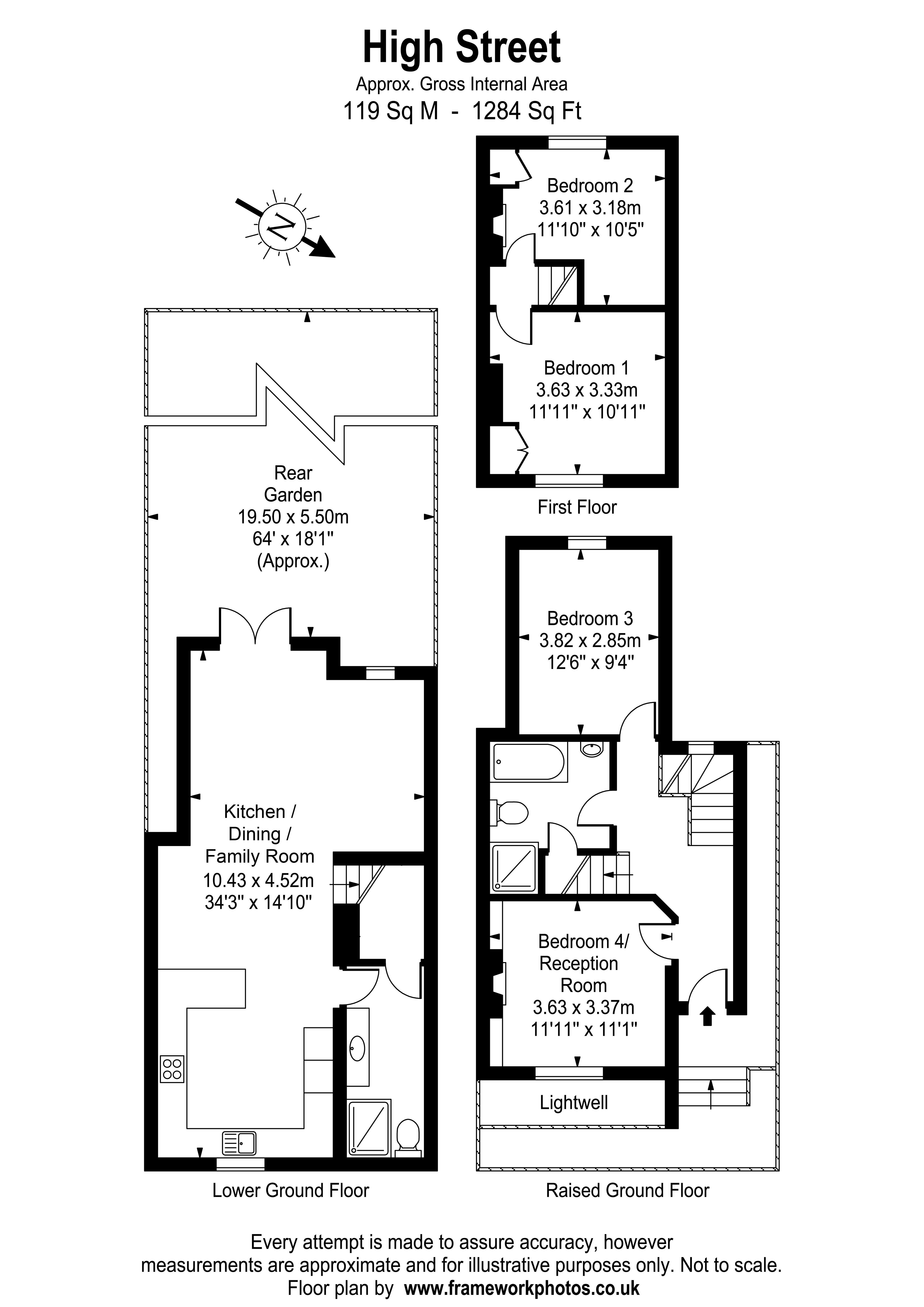 Floorplans For High Street, Hampton Wick