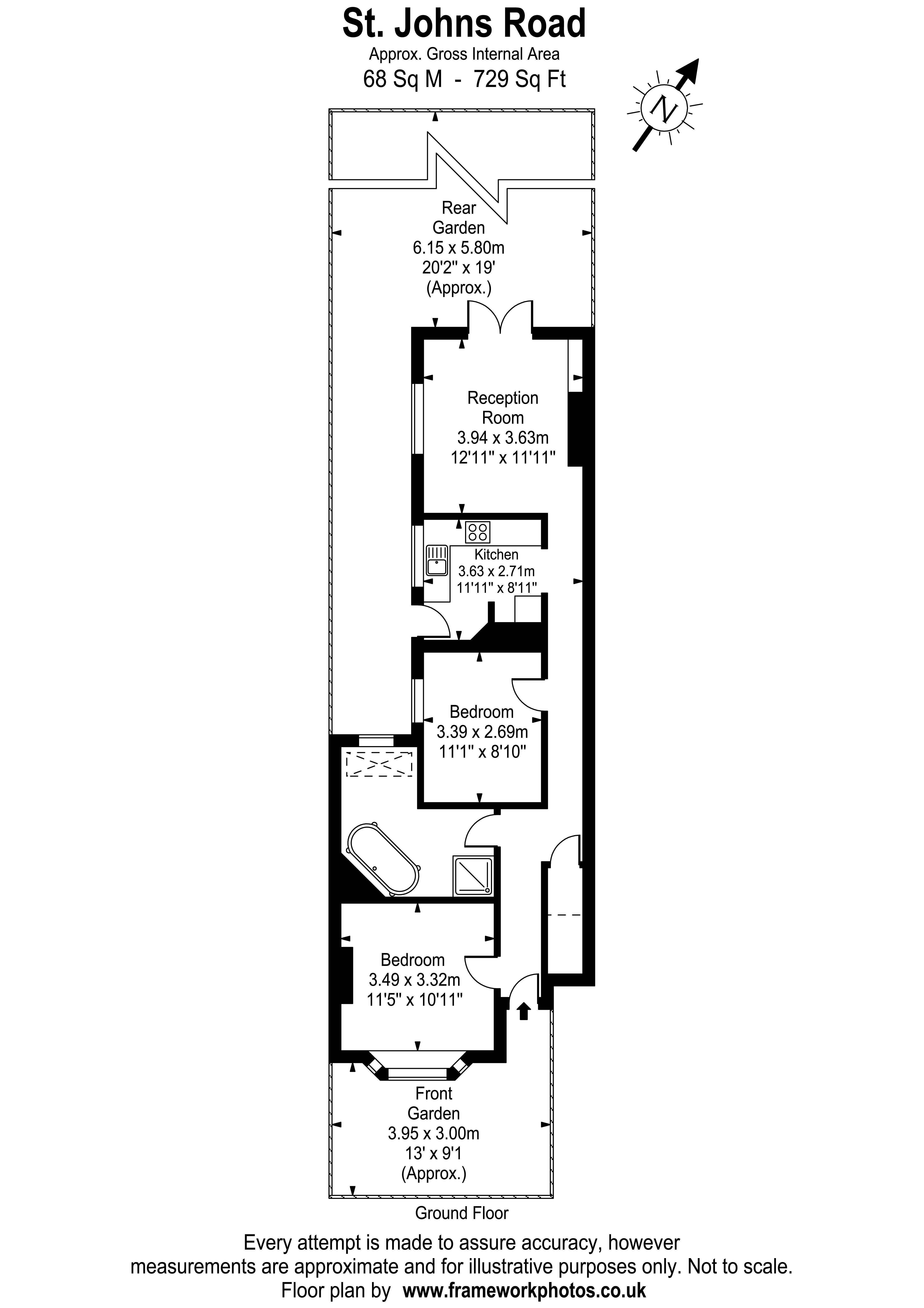 Floorplans For St. Johns Road, Hampton Wick