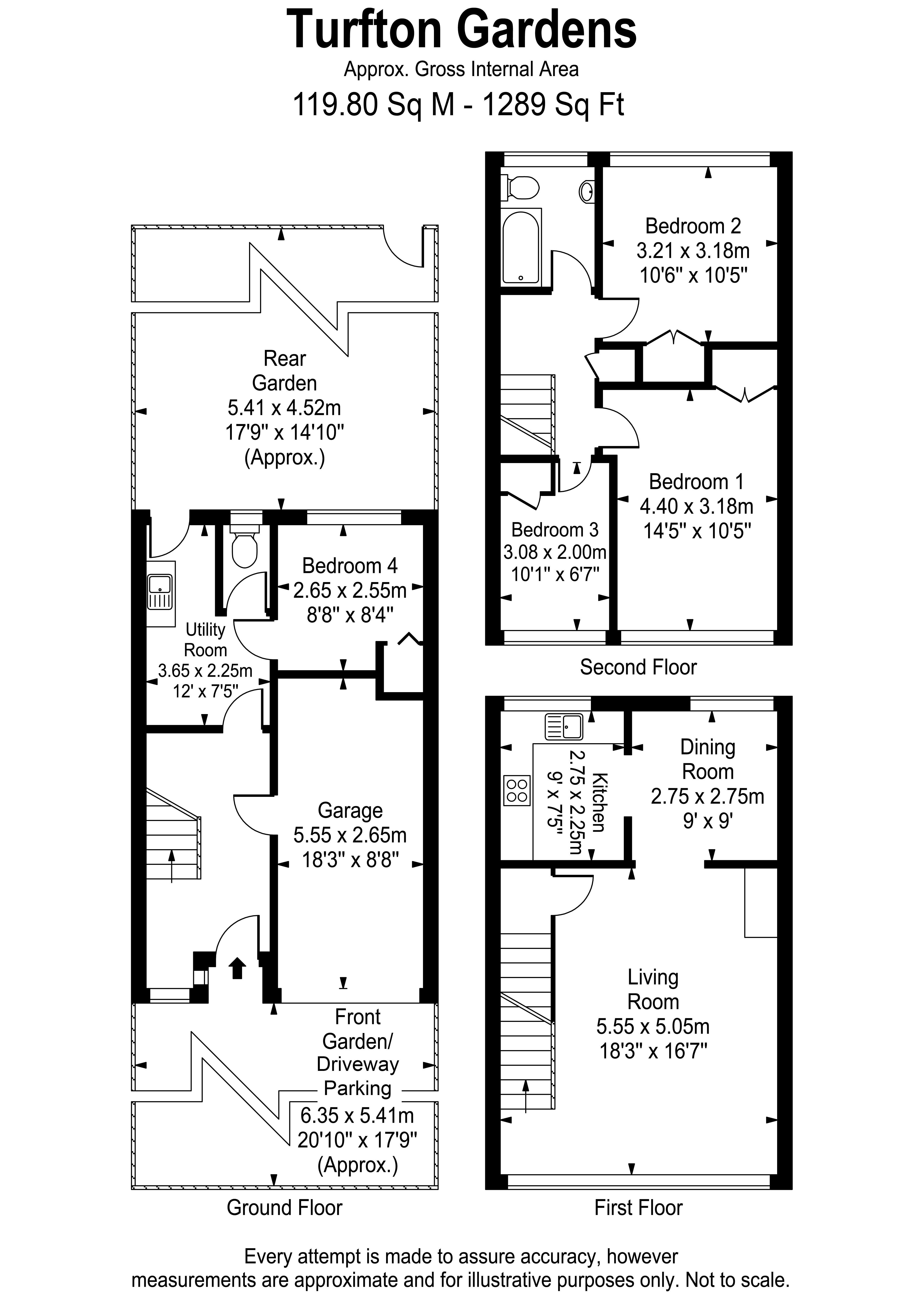 Floorplans For Tufton Gardens, West Molesey