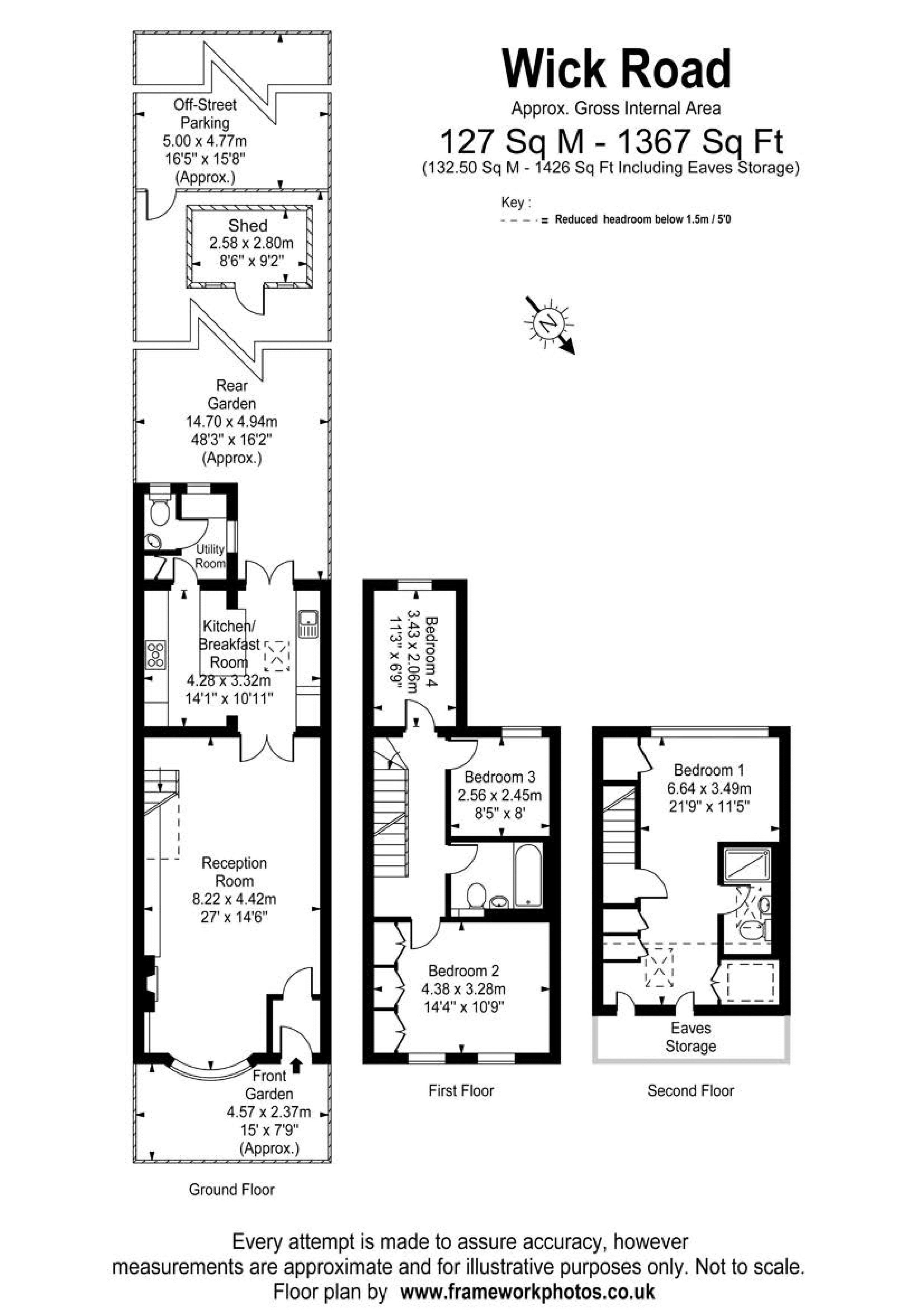 Floorplans For Wick Road, Teddington