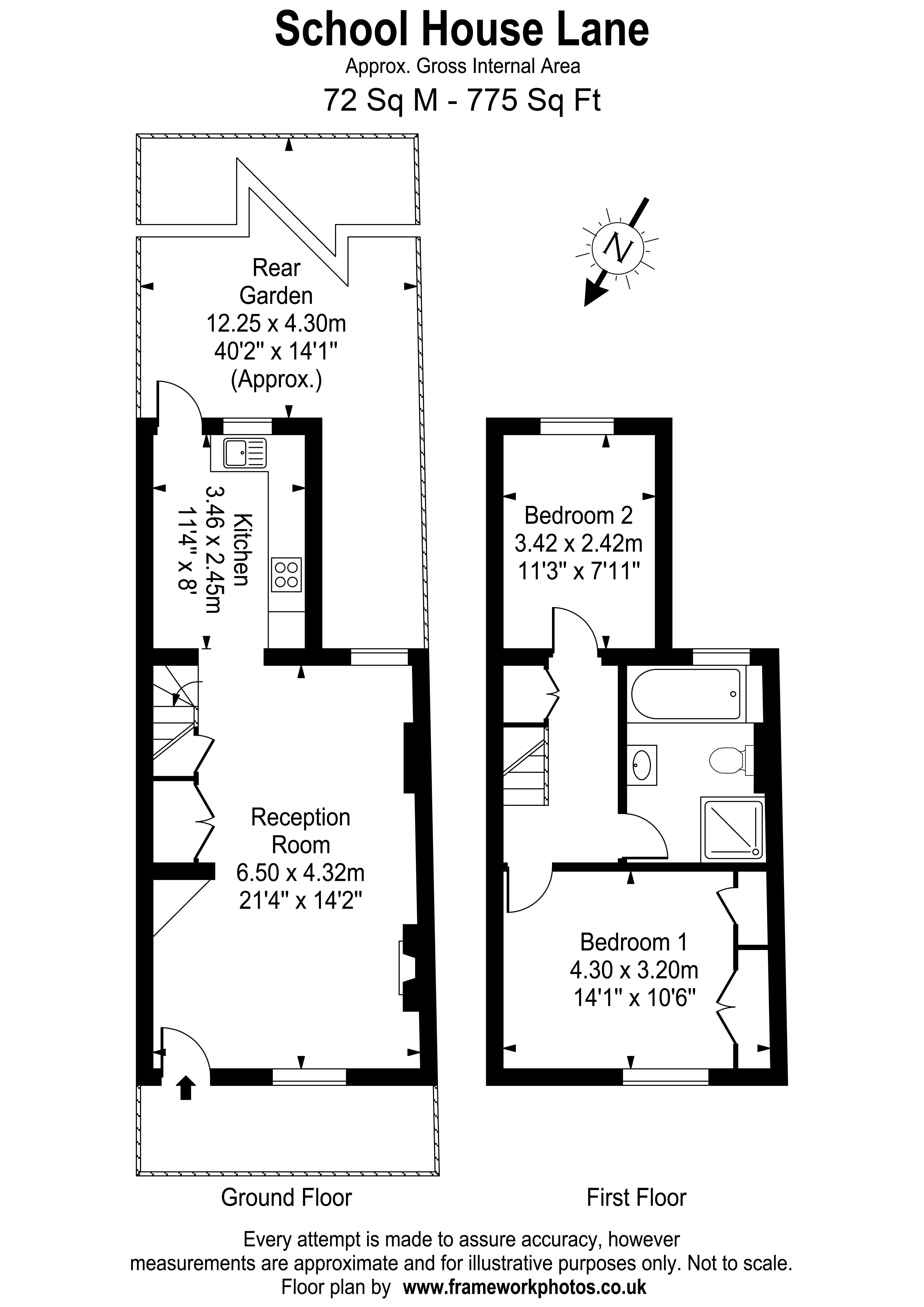 Floorplans For School House Lane, Teddington