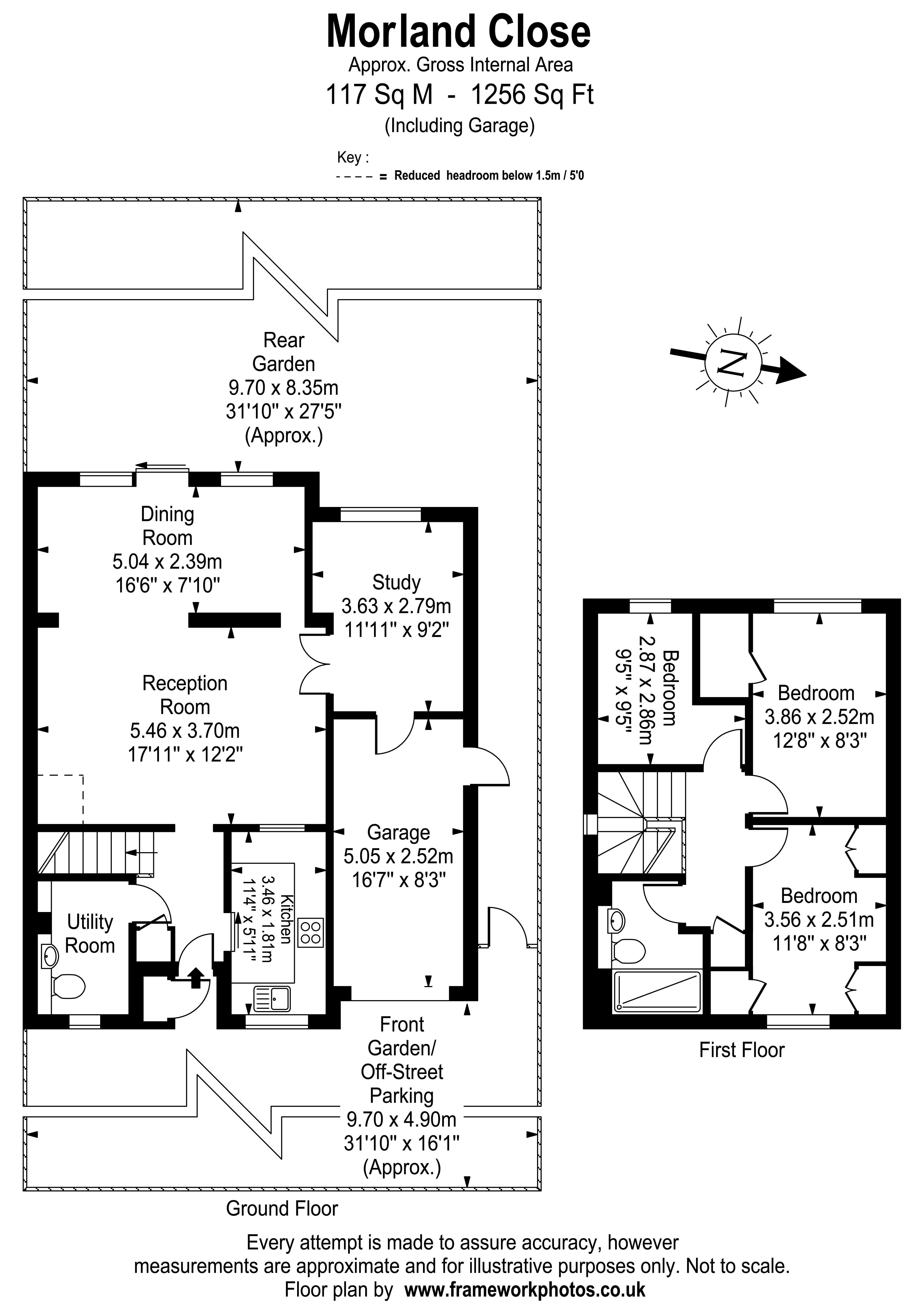 Floorplans For Morland Close, Hampton