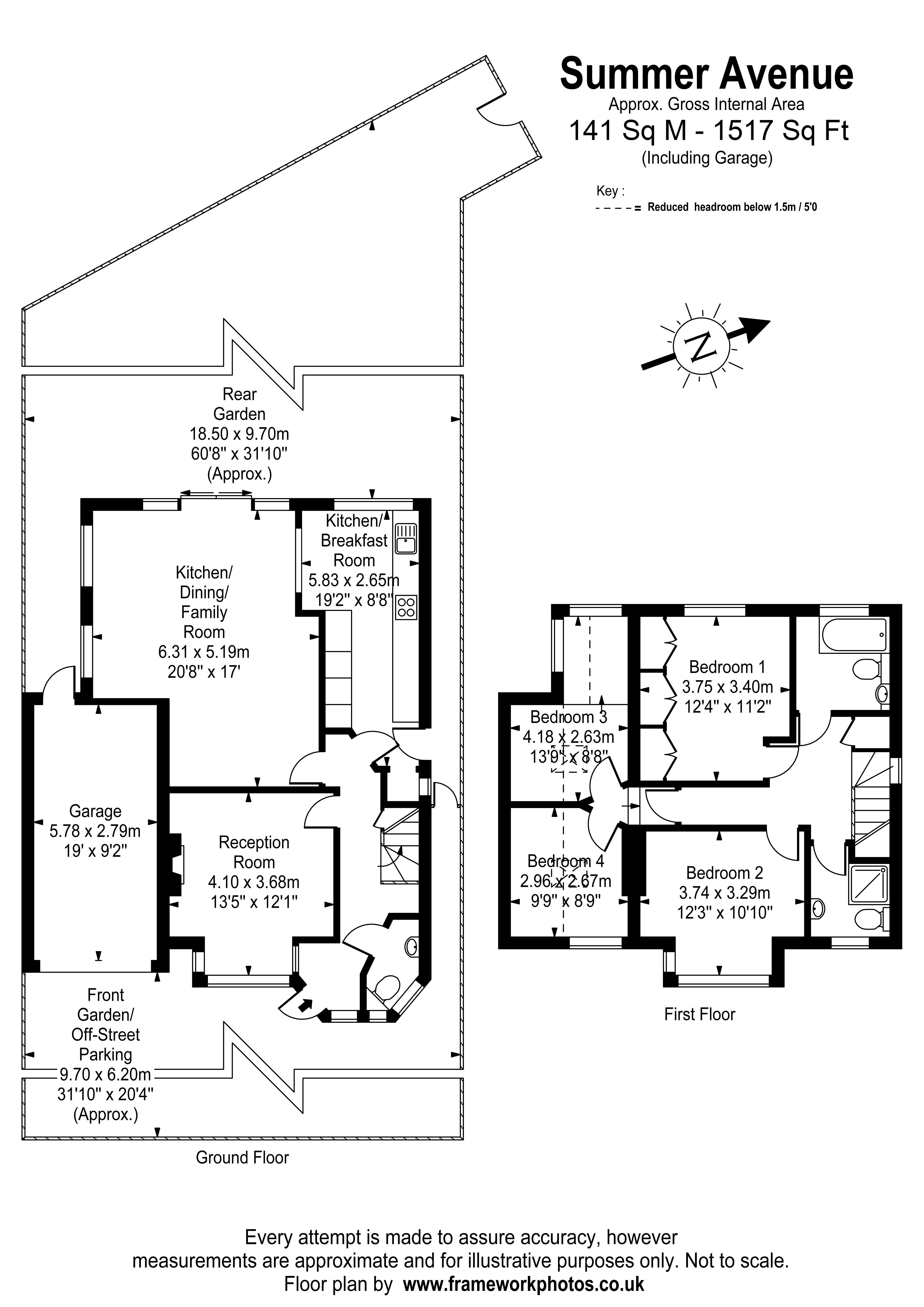 Floorplans For Summer Avenue, East Molesey