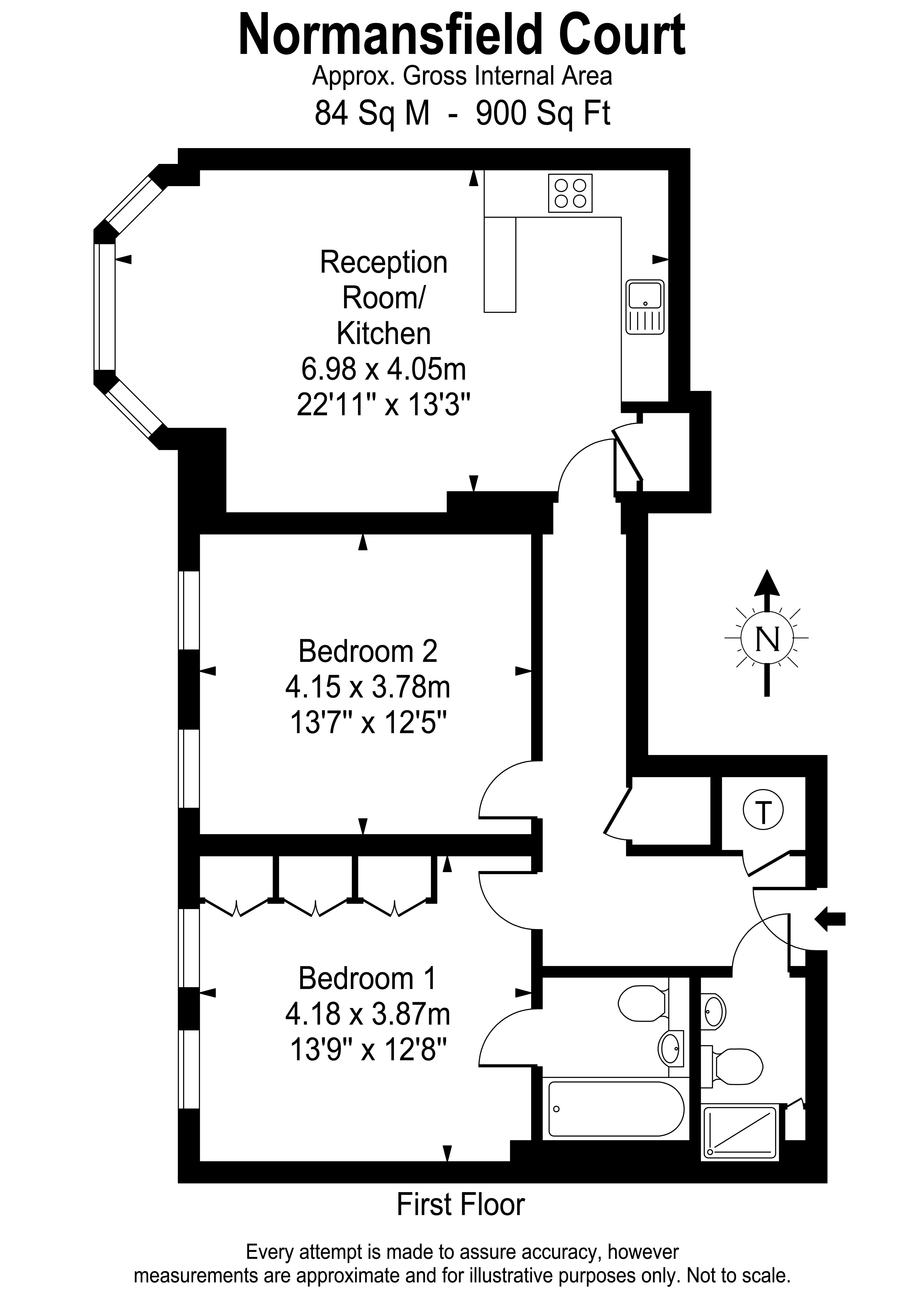 Floorplans For Normansfield Court, Langdon Park, Teddington