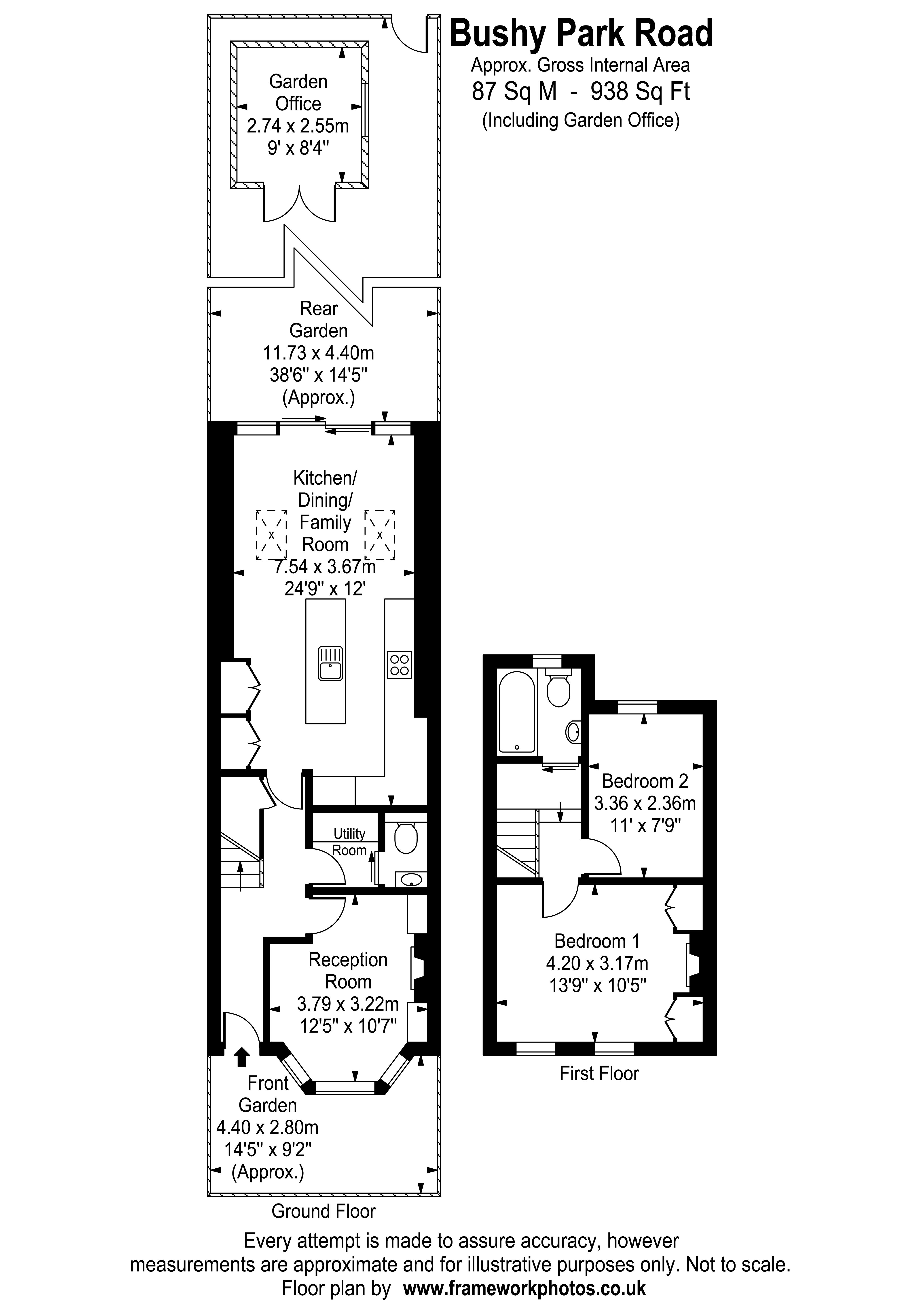 Floorplans For Bushy Park Road, Teddington