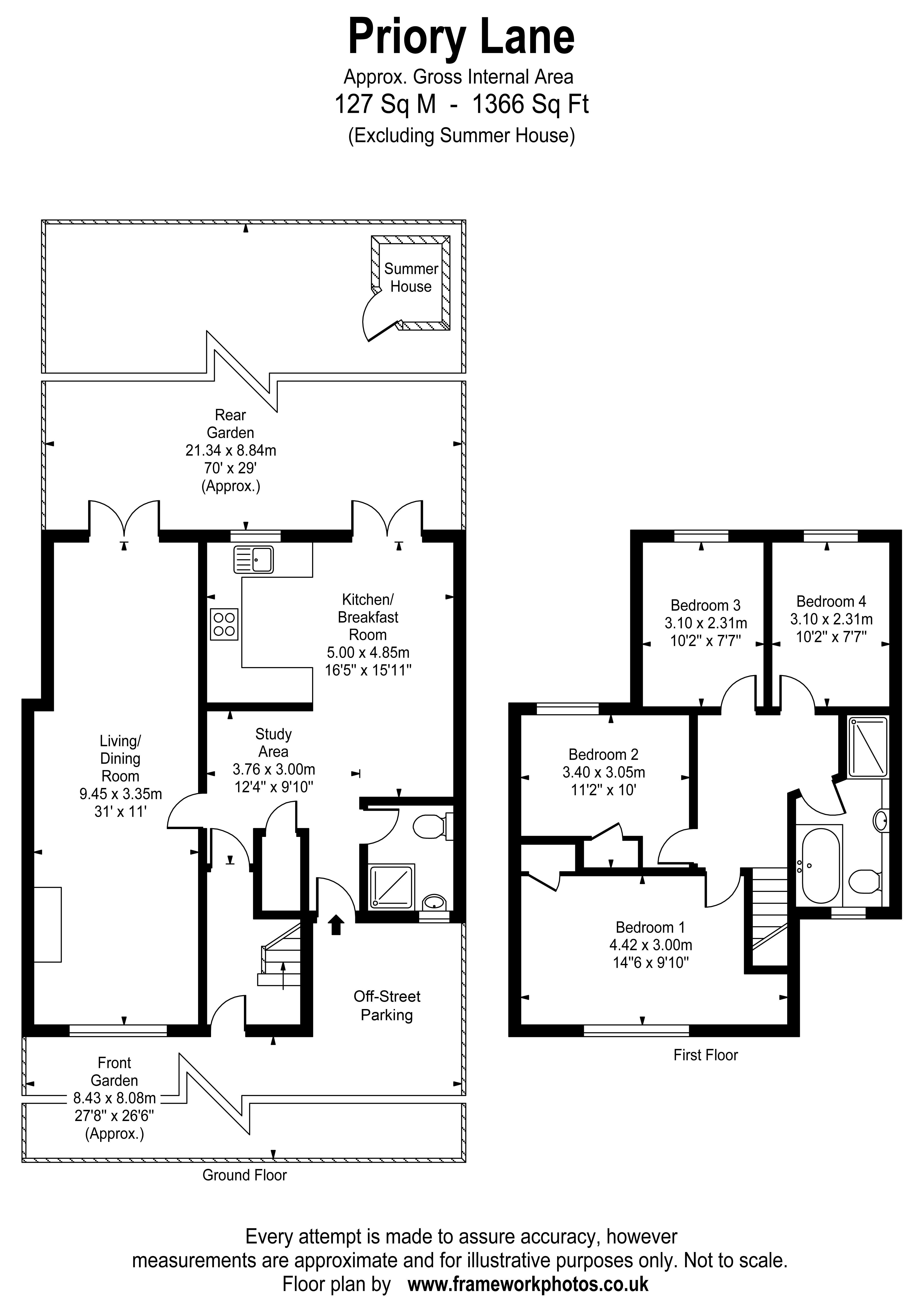 Floorplans For Priory Lane, West Molesey