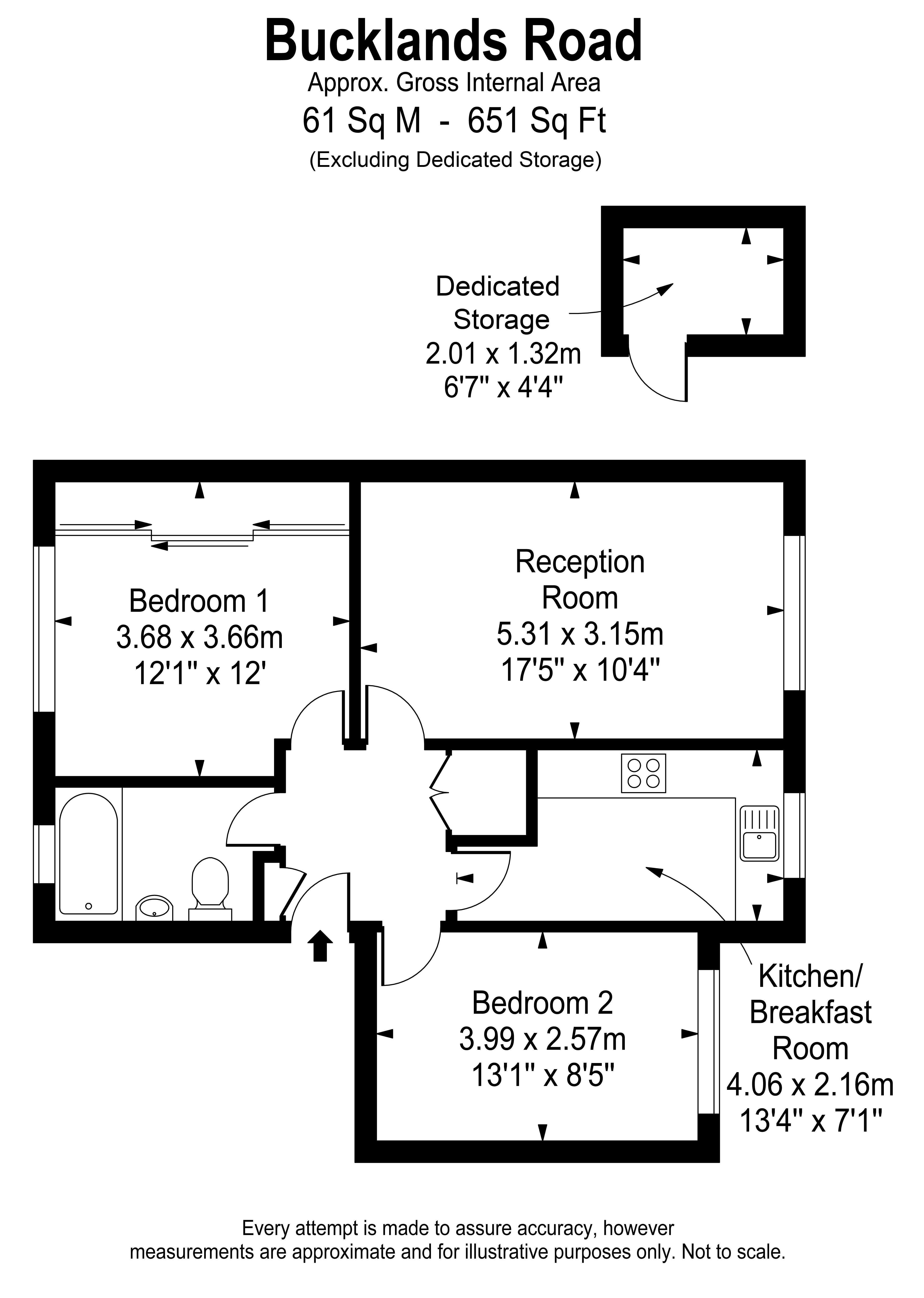 Floorplans For Bucklands Road, Teddington