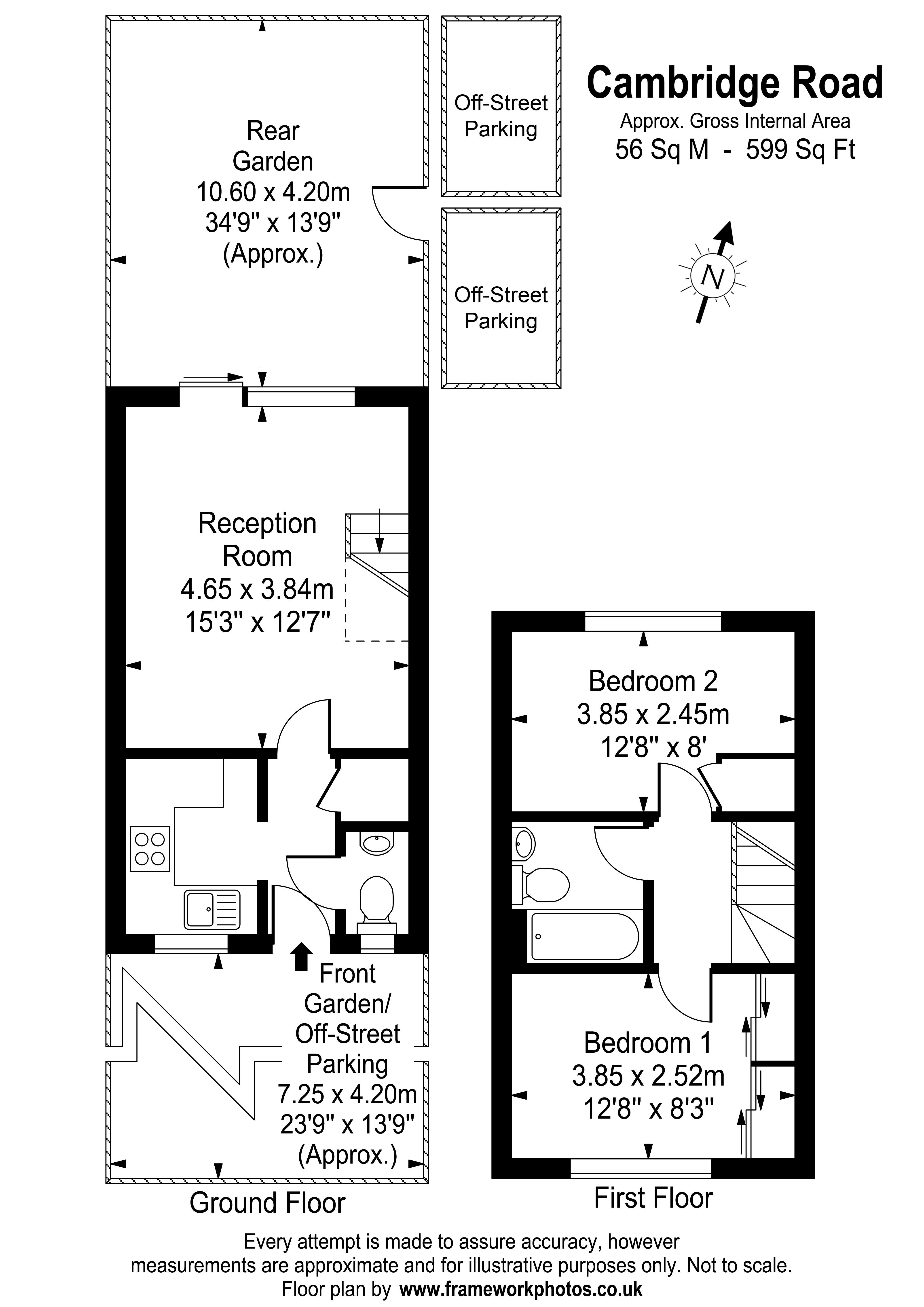 Floorplans For Cambridge Road, West Molesey