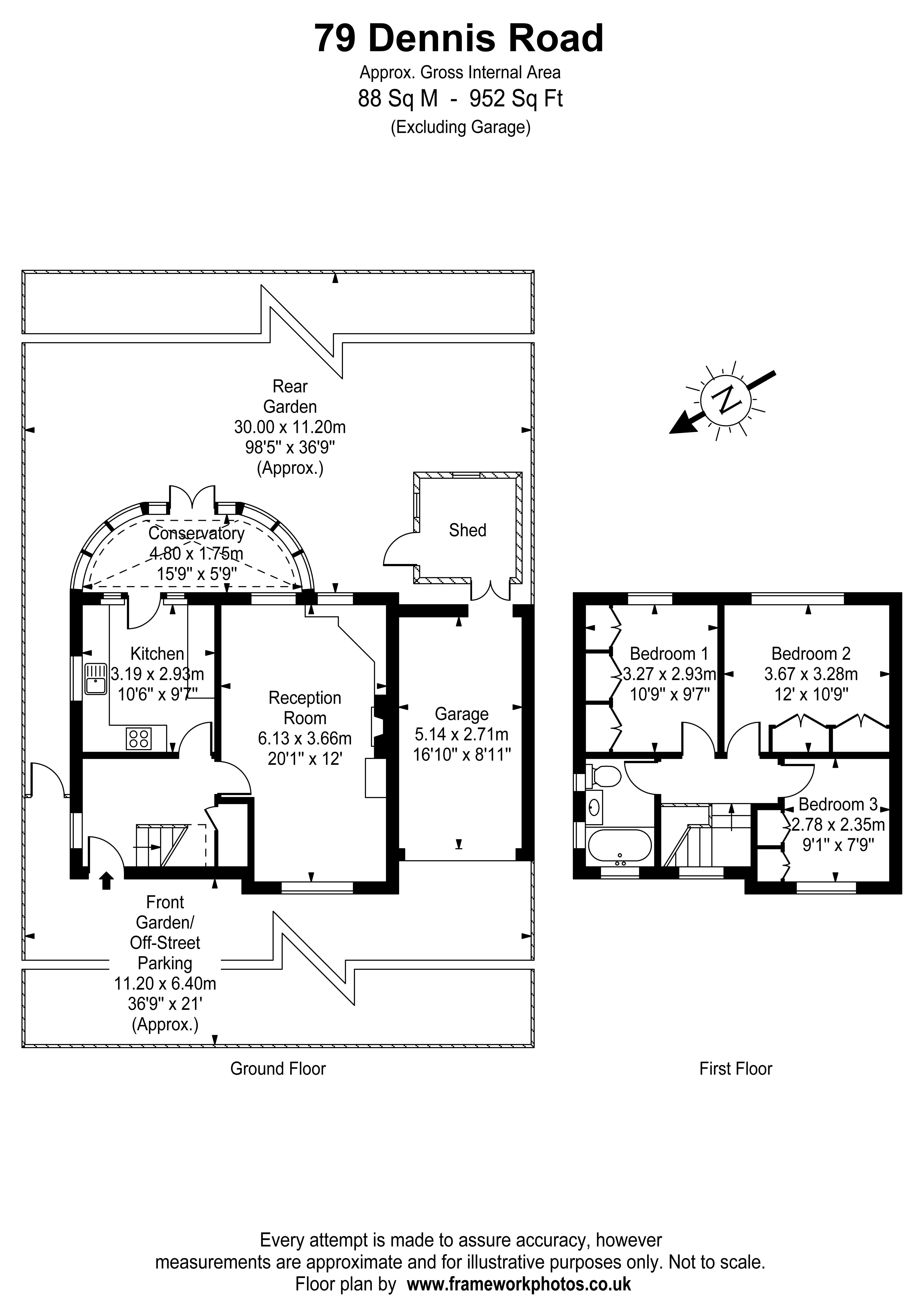 Floorplans For Dennis Road, East Molesey