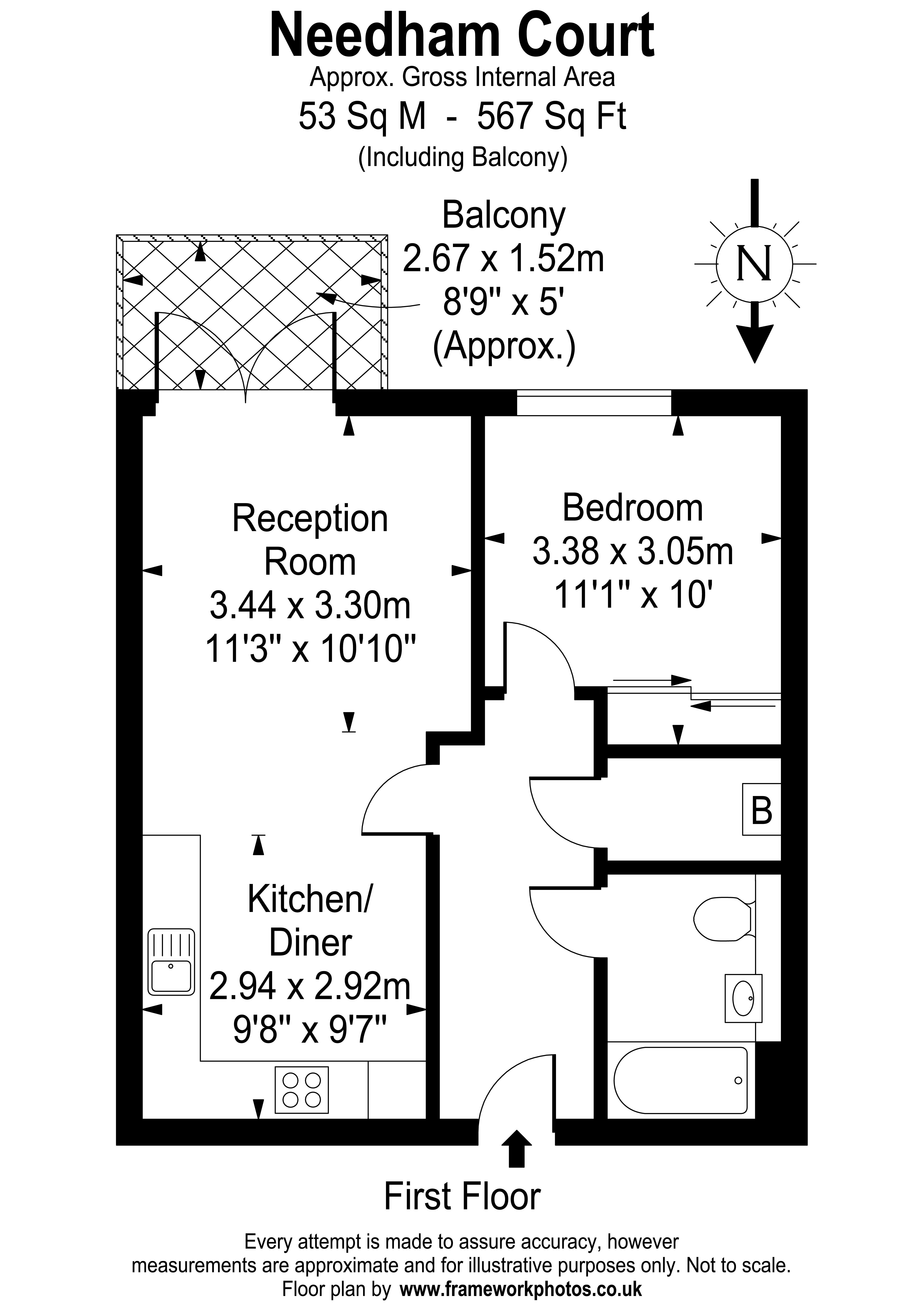 Floorplans For Needham Court, Blagrove Road, Teddington