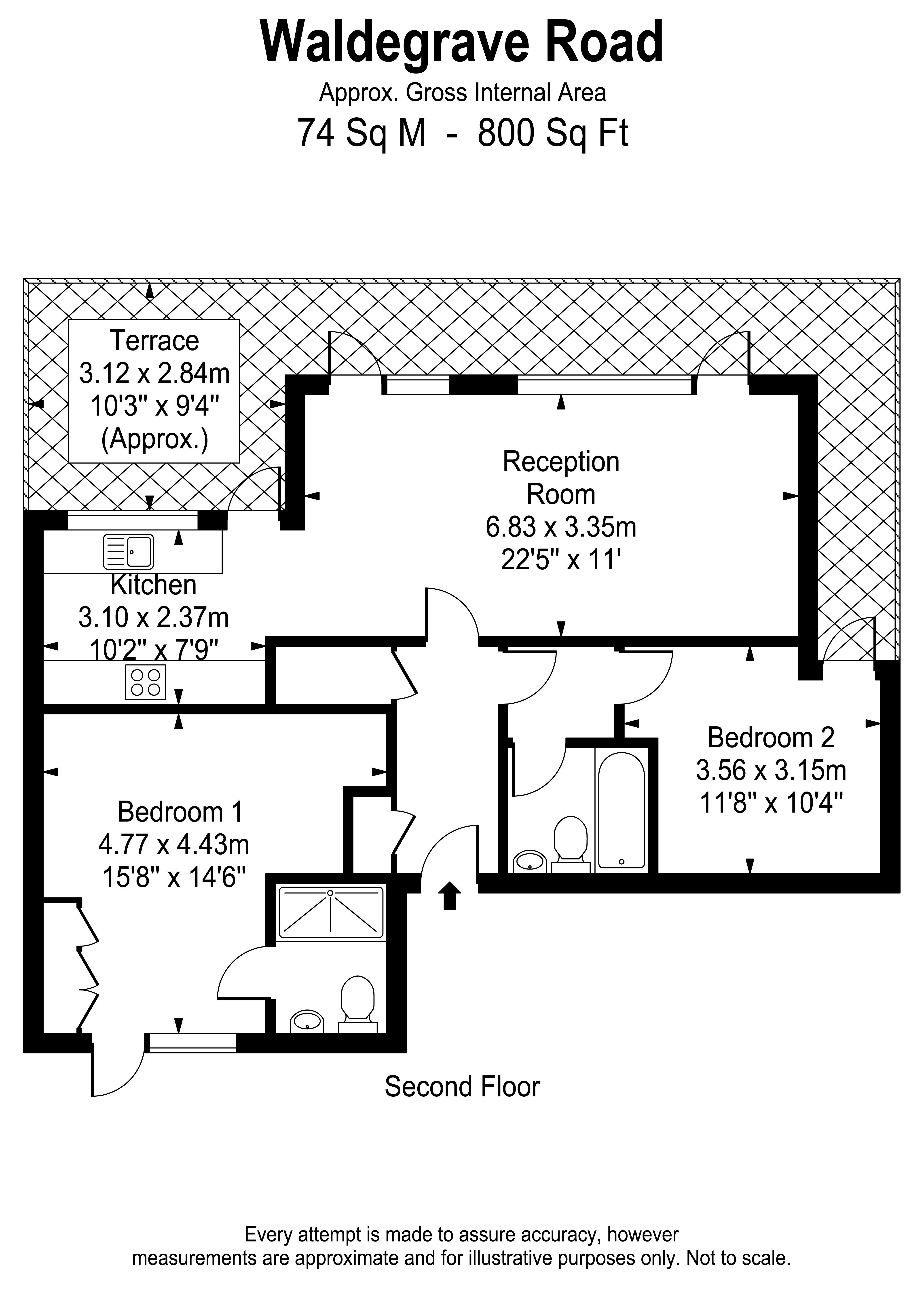 Floorplans For Waldegrave Road, Strawberry Hill