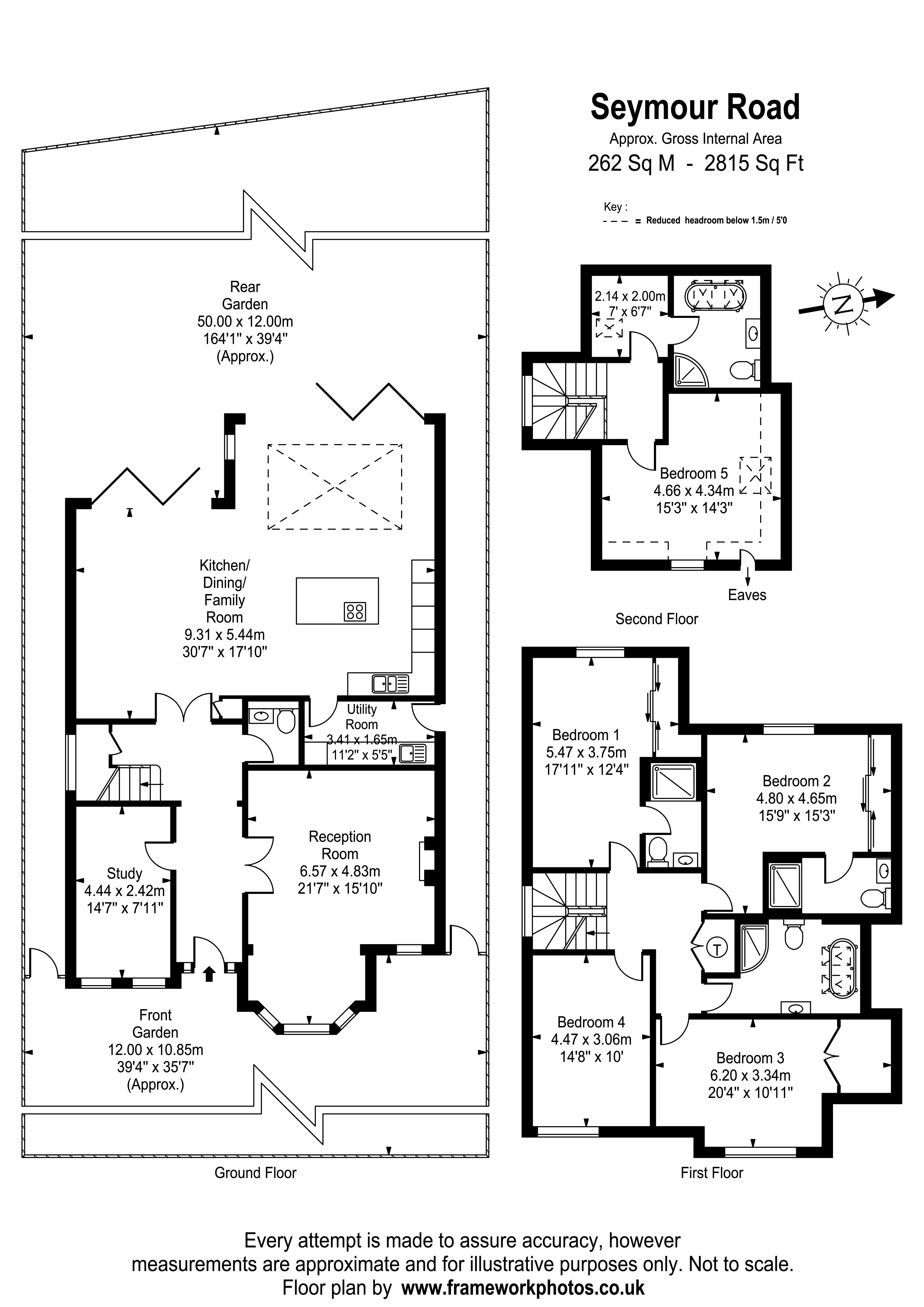 Floorplans For Seymour Road, East Molesey