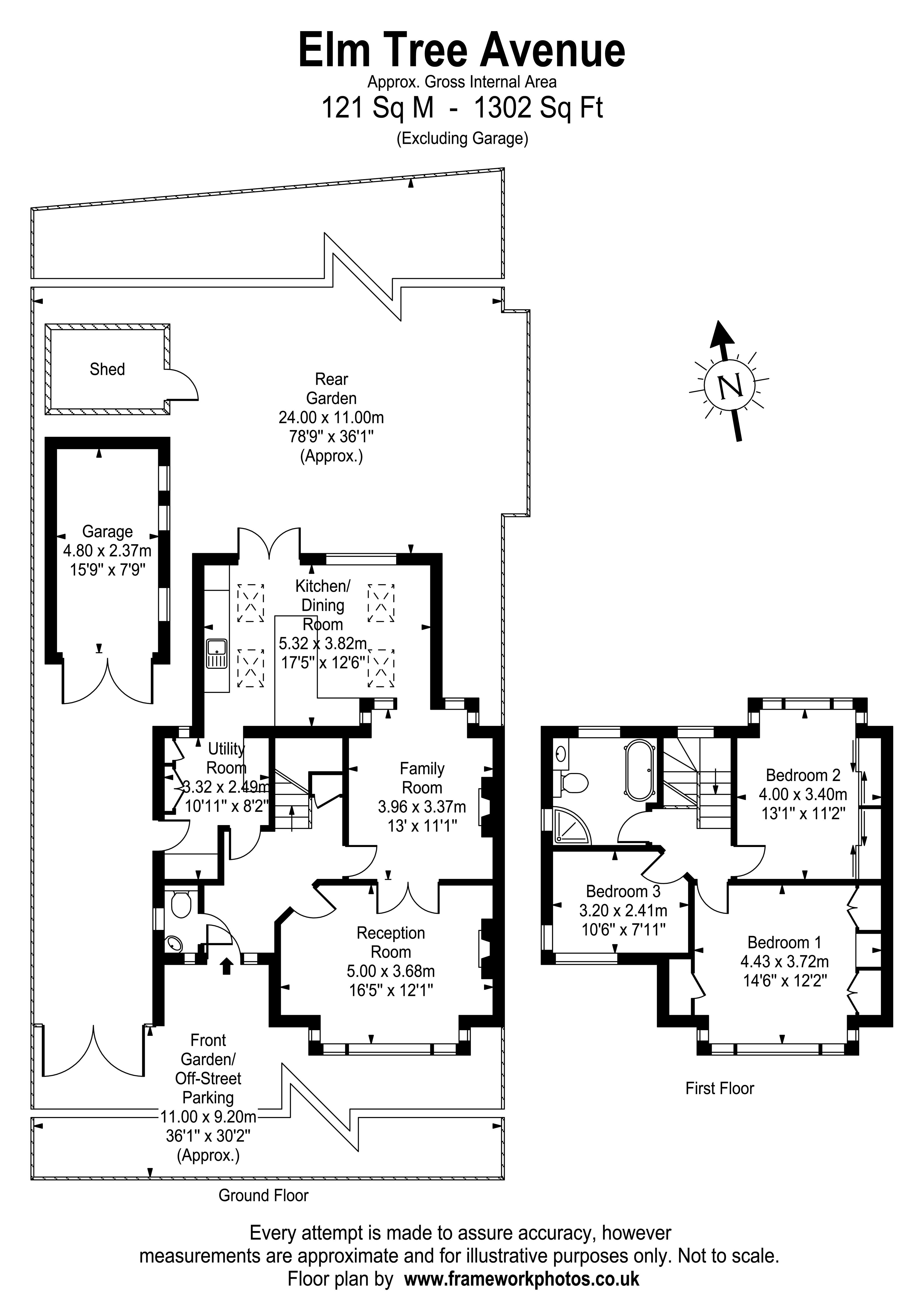 Floorplans For Elm Tree Avenue, Esher