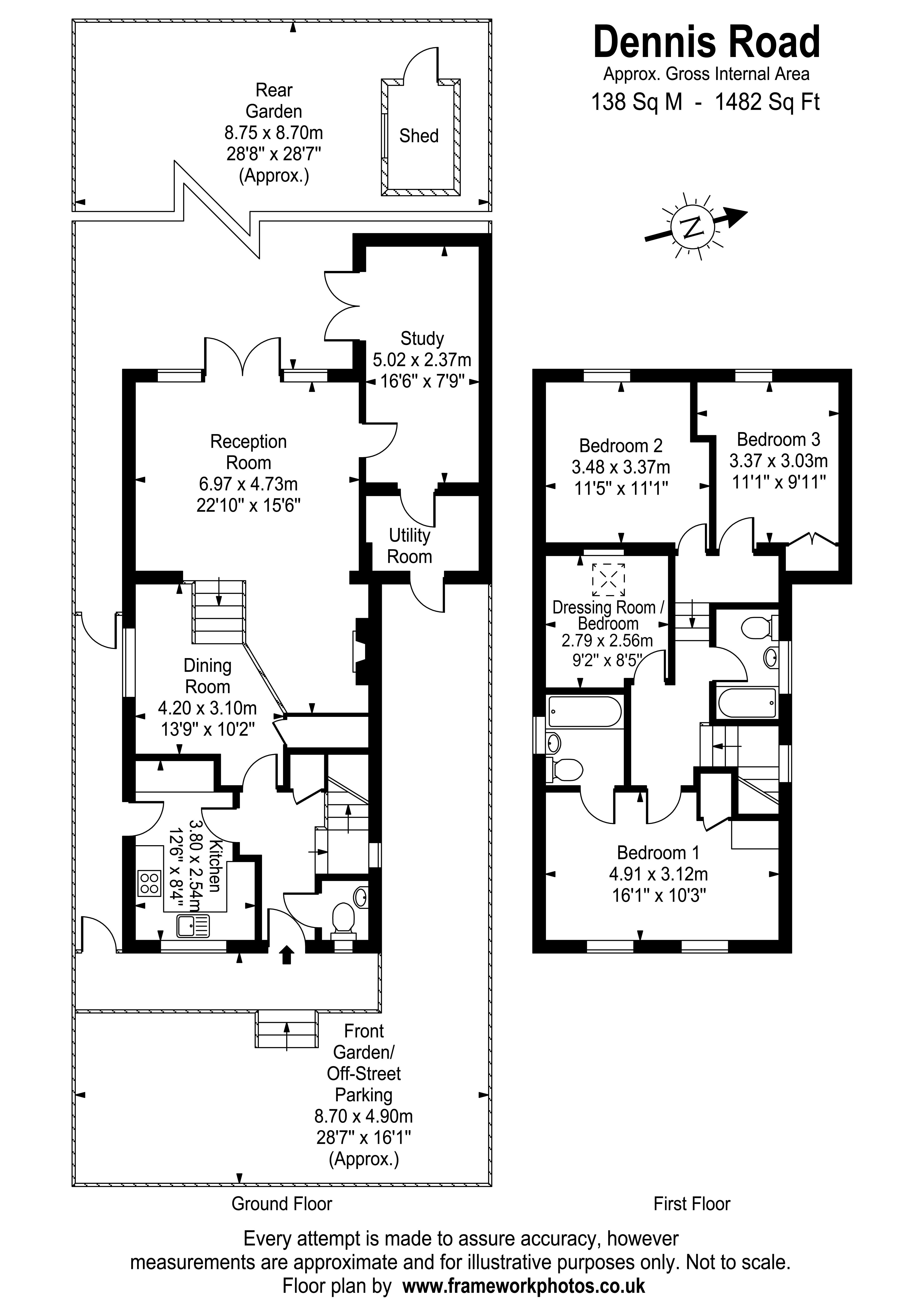 Floorplans For Dennis Road, East Molesey