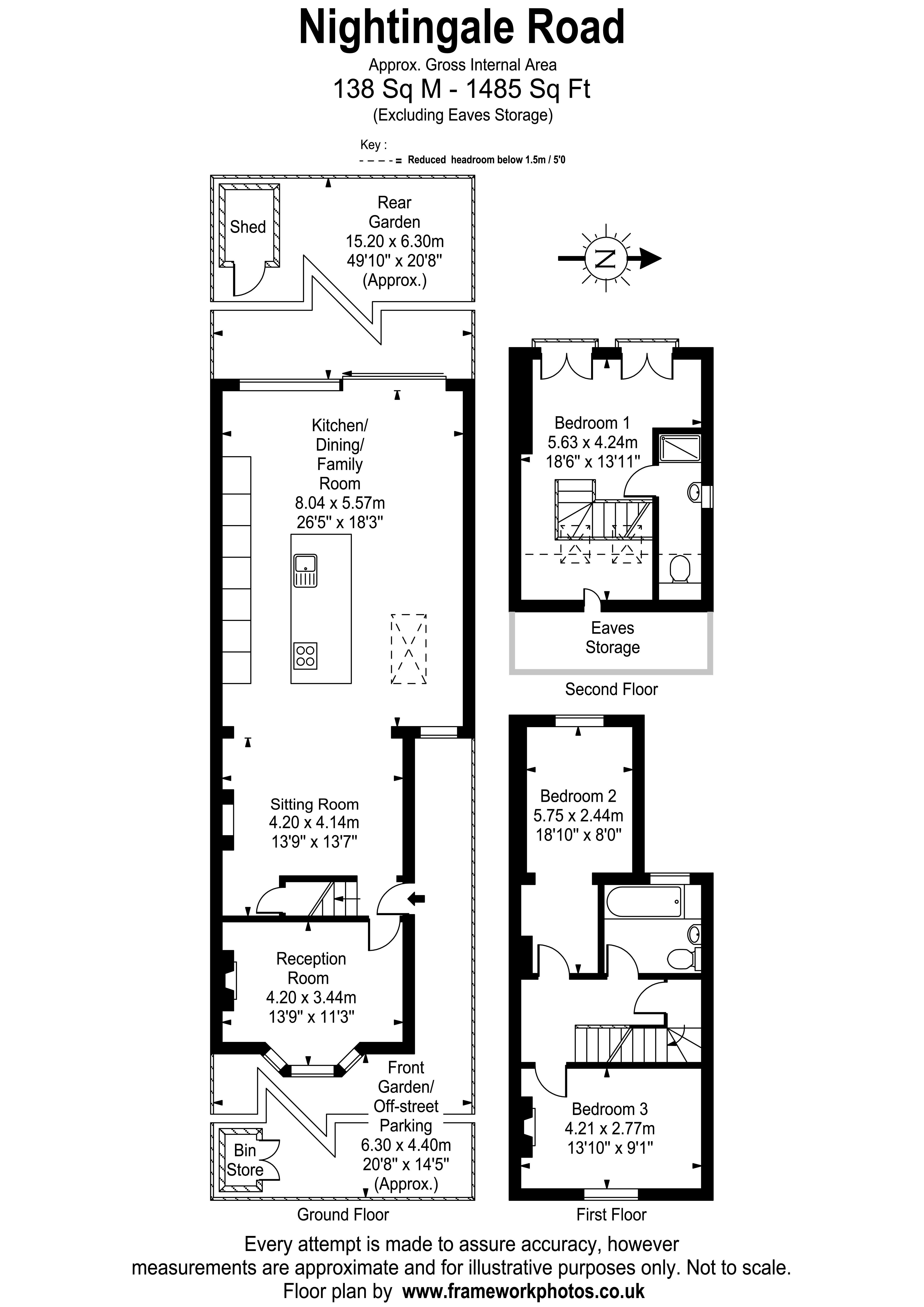 Floorplans For Nightingale Road, West Molesey