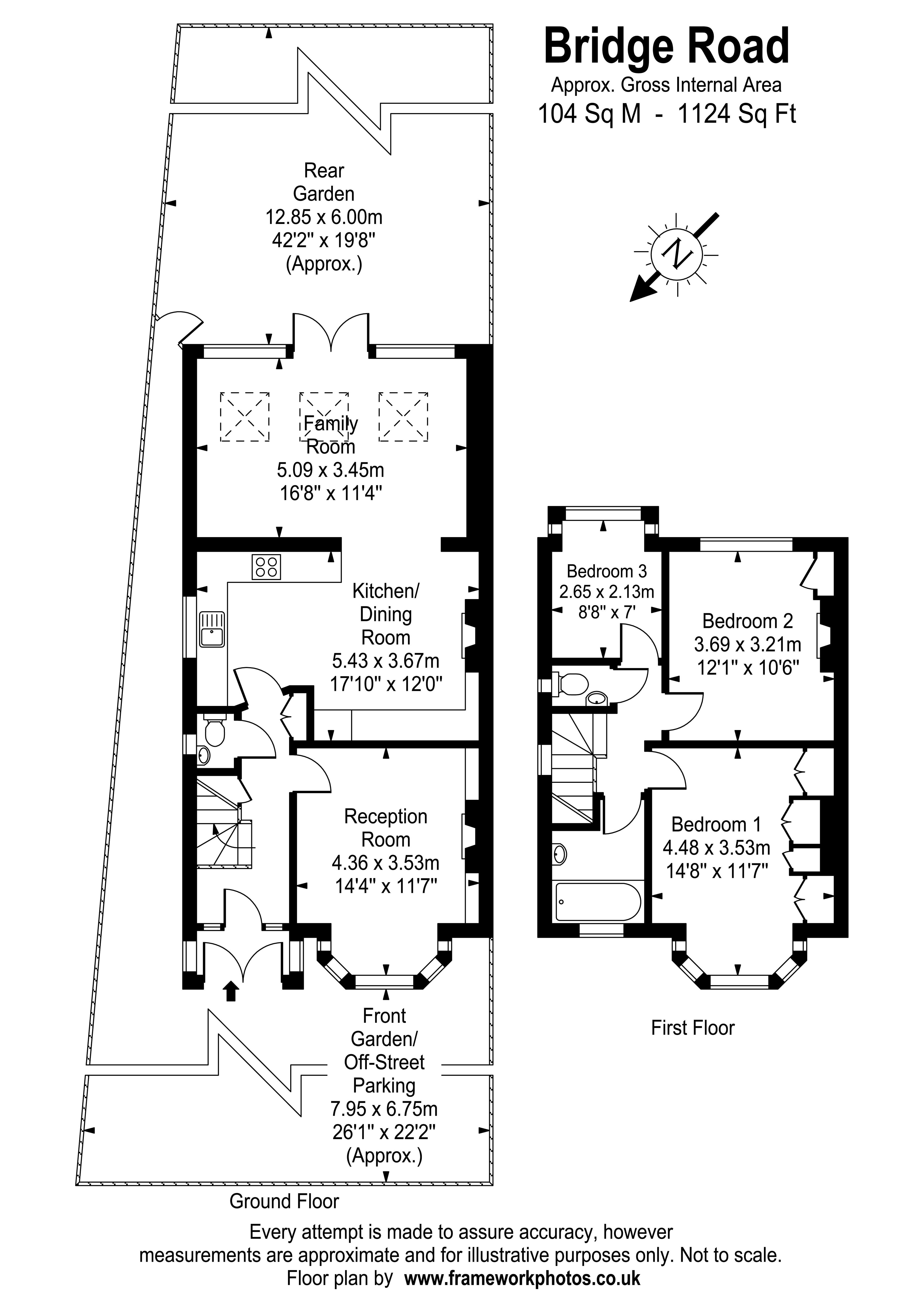 Floorplans For Bridge Road, East Molesey