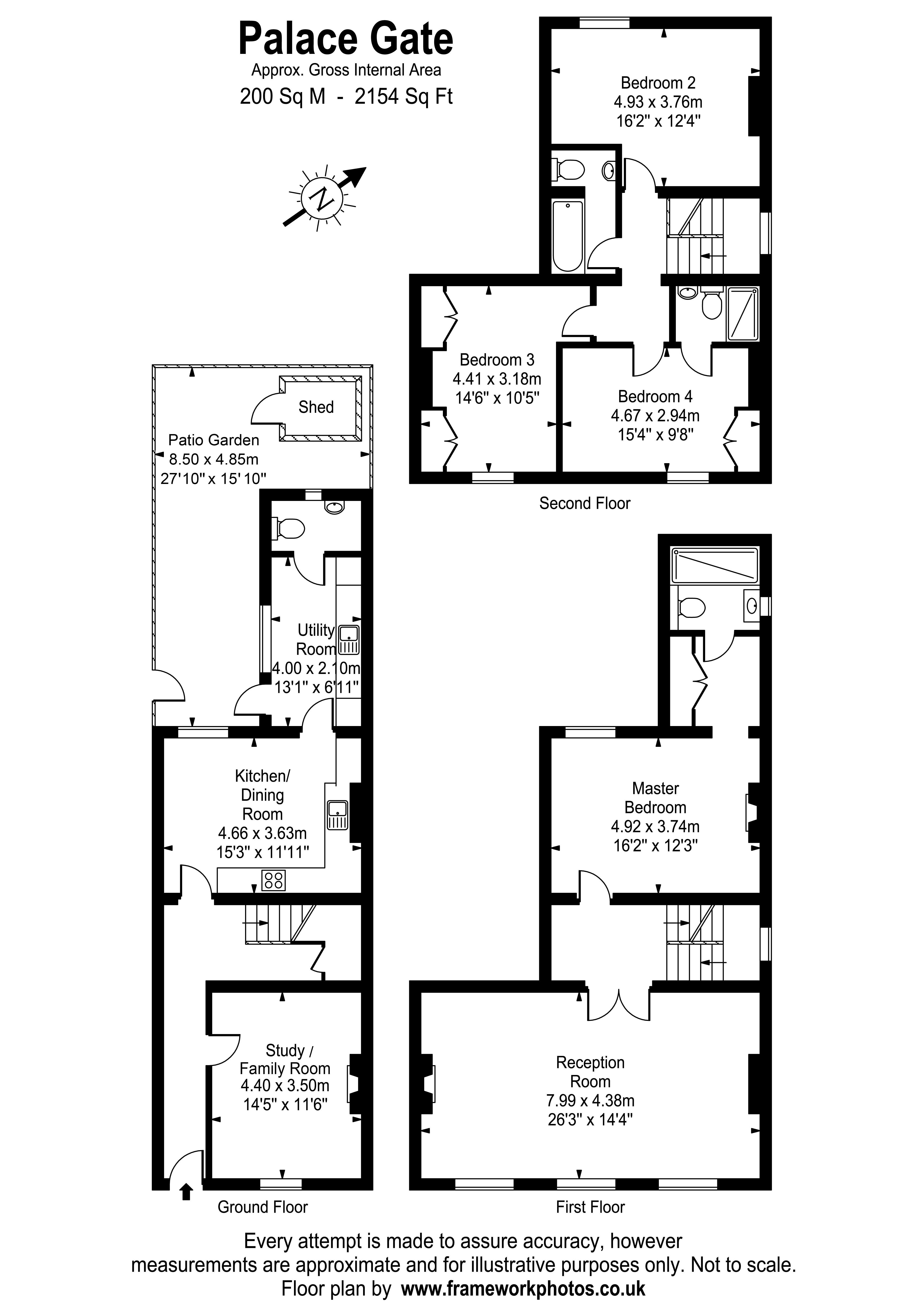 Floorplans For Hampton Court Road, East Molesey