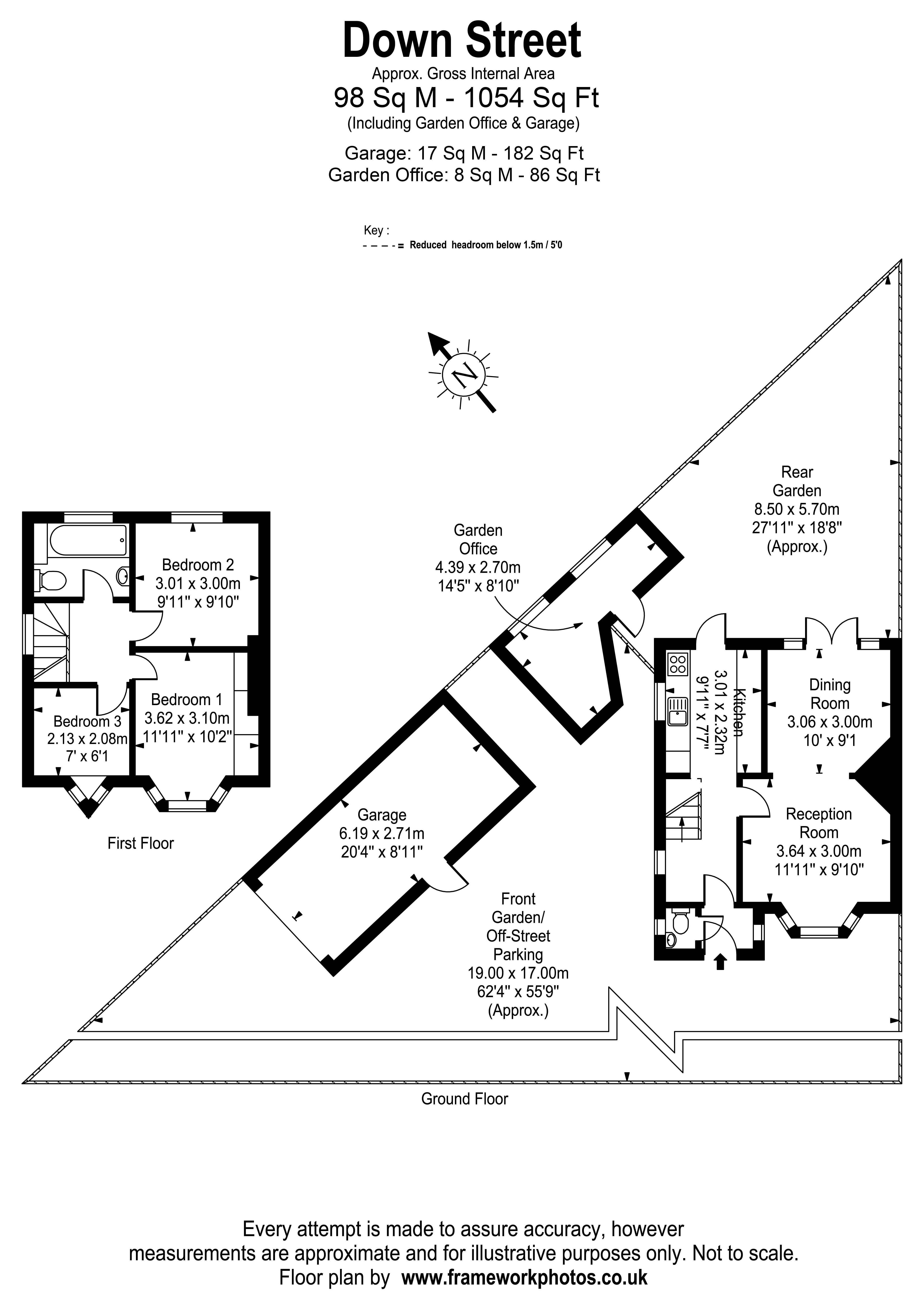 Floorplans For Down Street, West Molesey