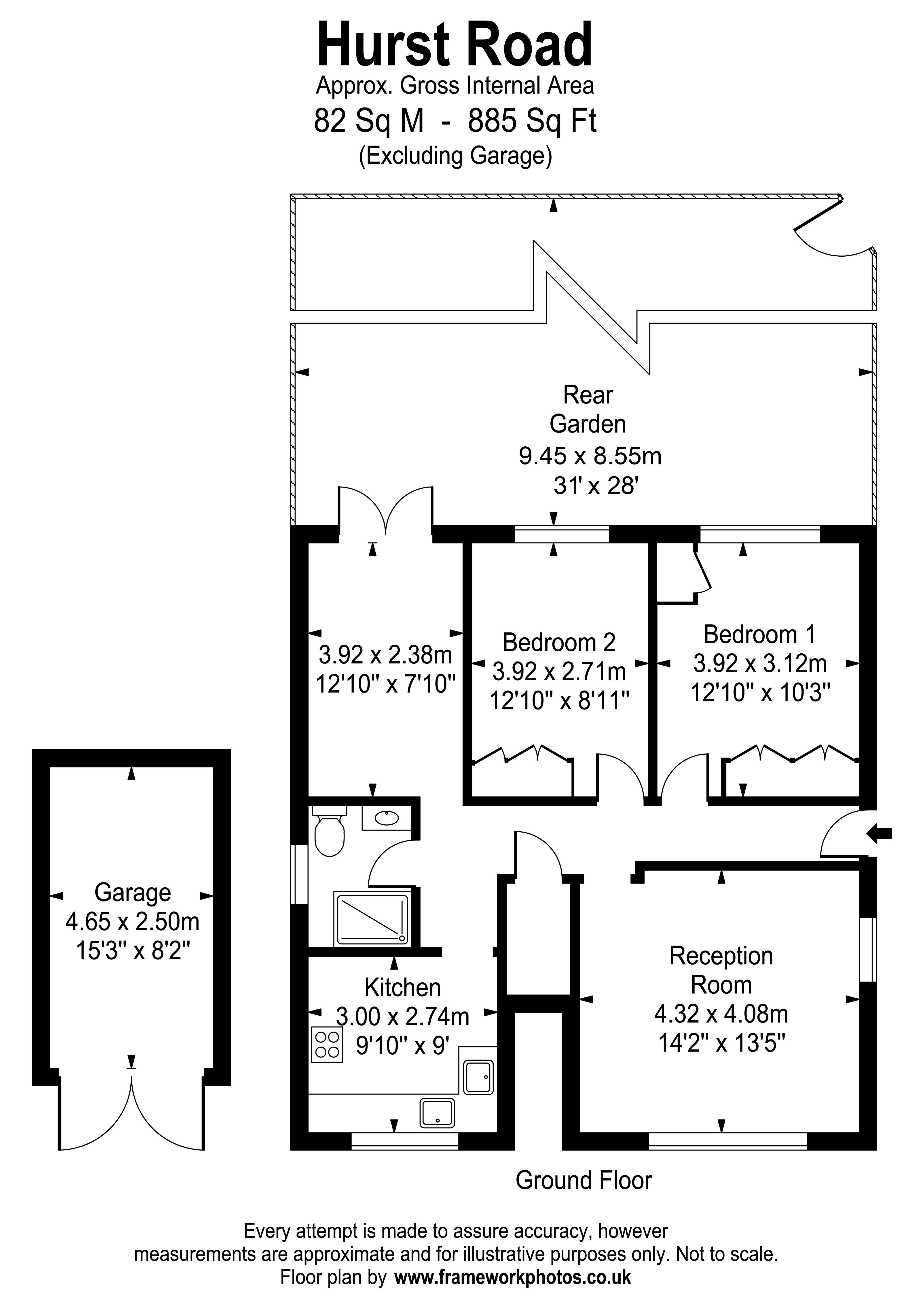 Floorplans For Hurst Road, West Molesey