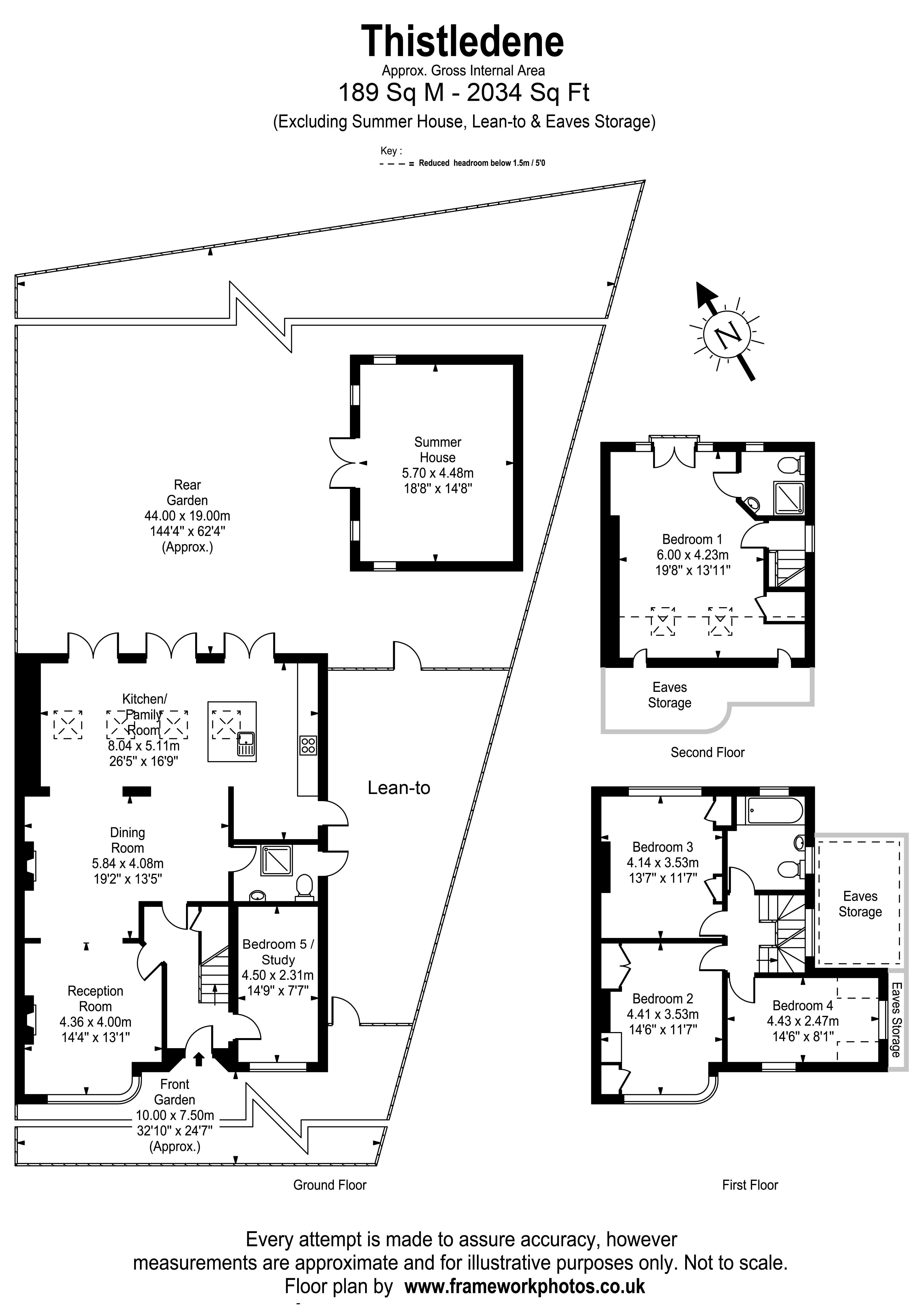 Floorplans For Thistledene, Thames Ditton