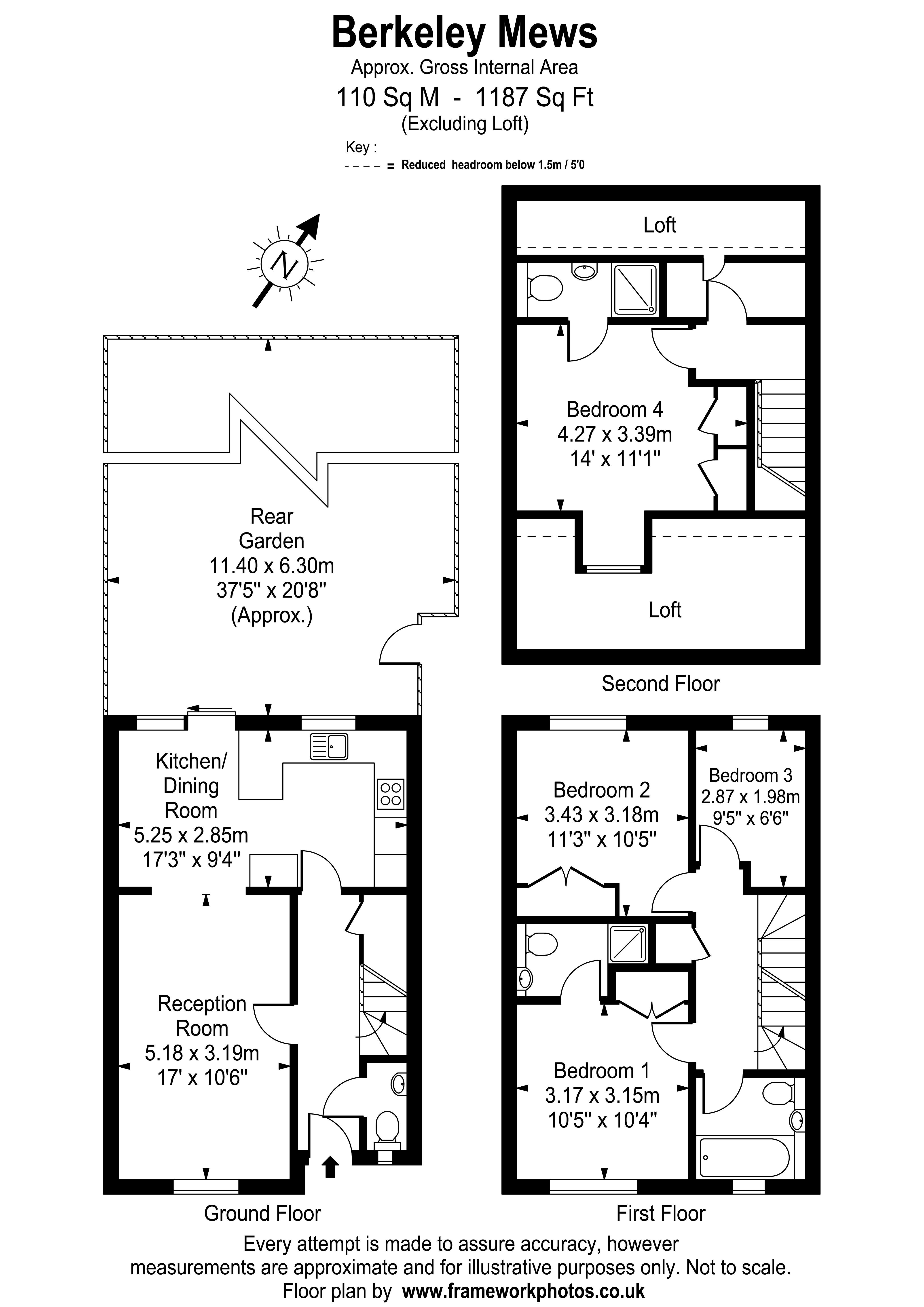 Floorplans For Berkeley Mews, Lower Sunbury