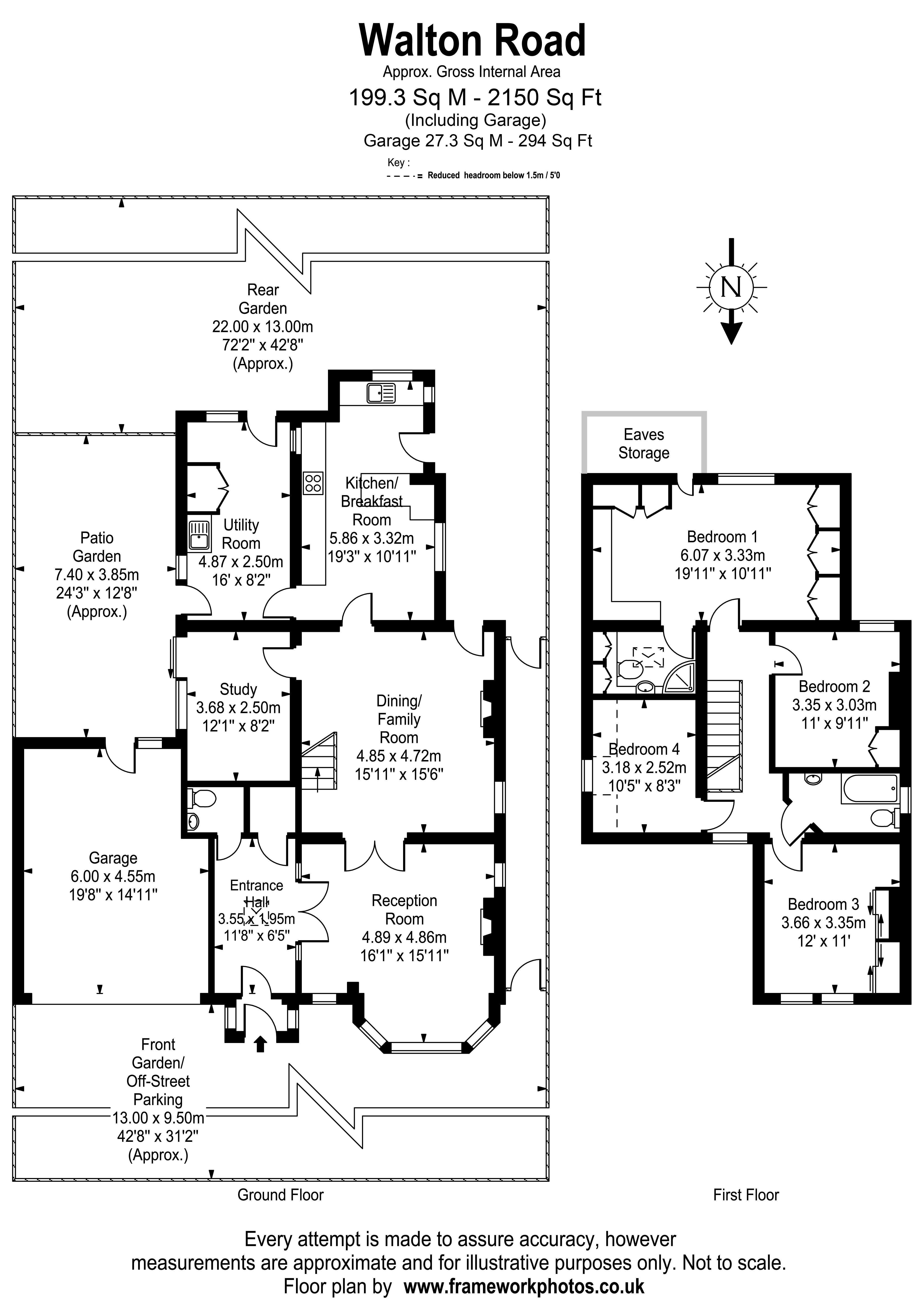 Floorplans For Walton Road, East Molesey