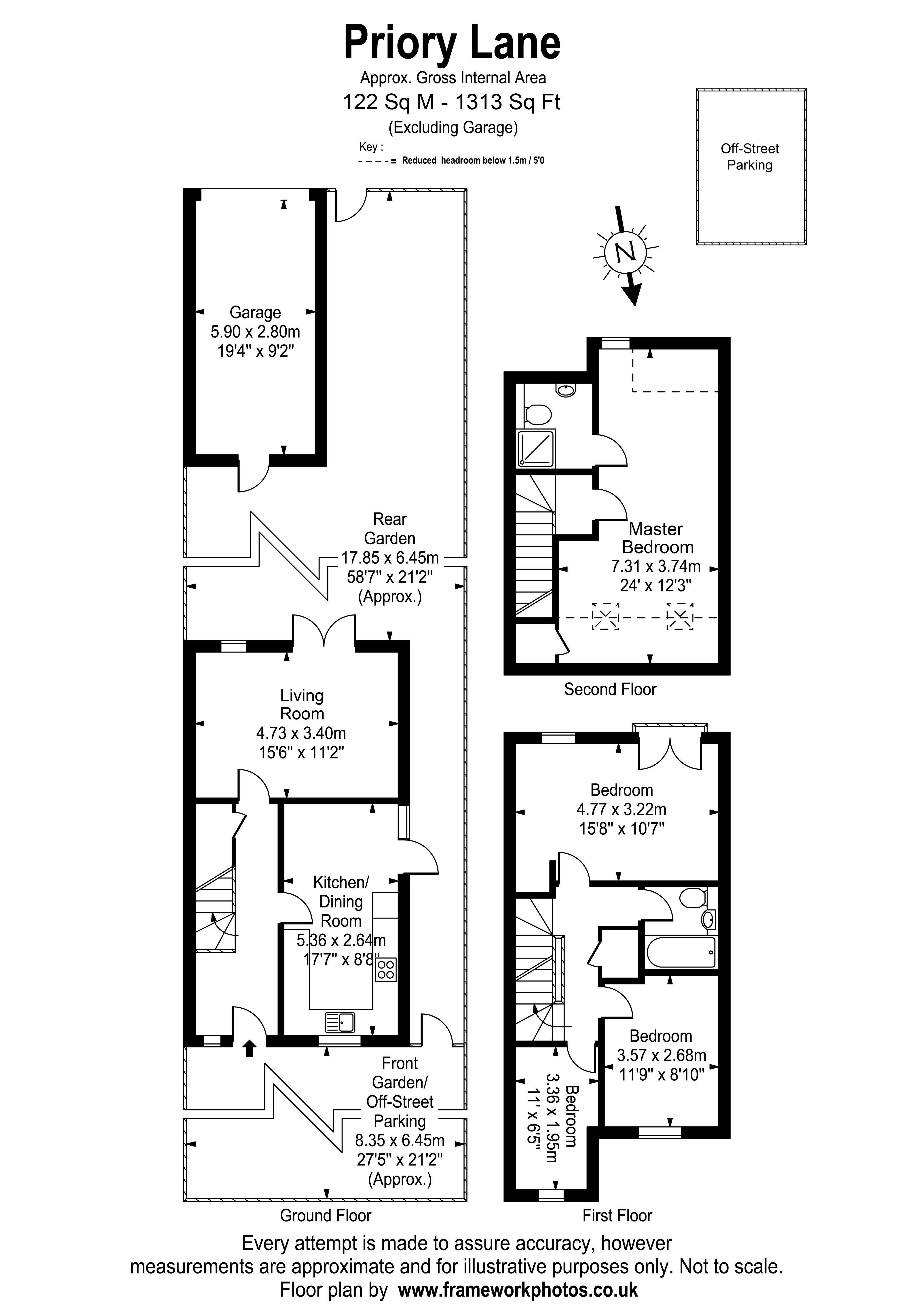 Floorplans For Priory Lane, West Molesey