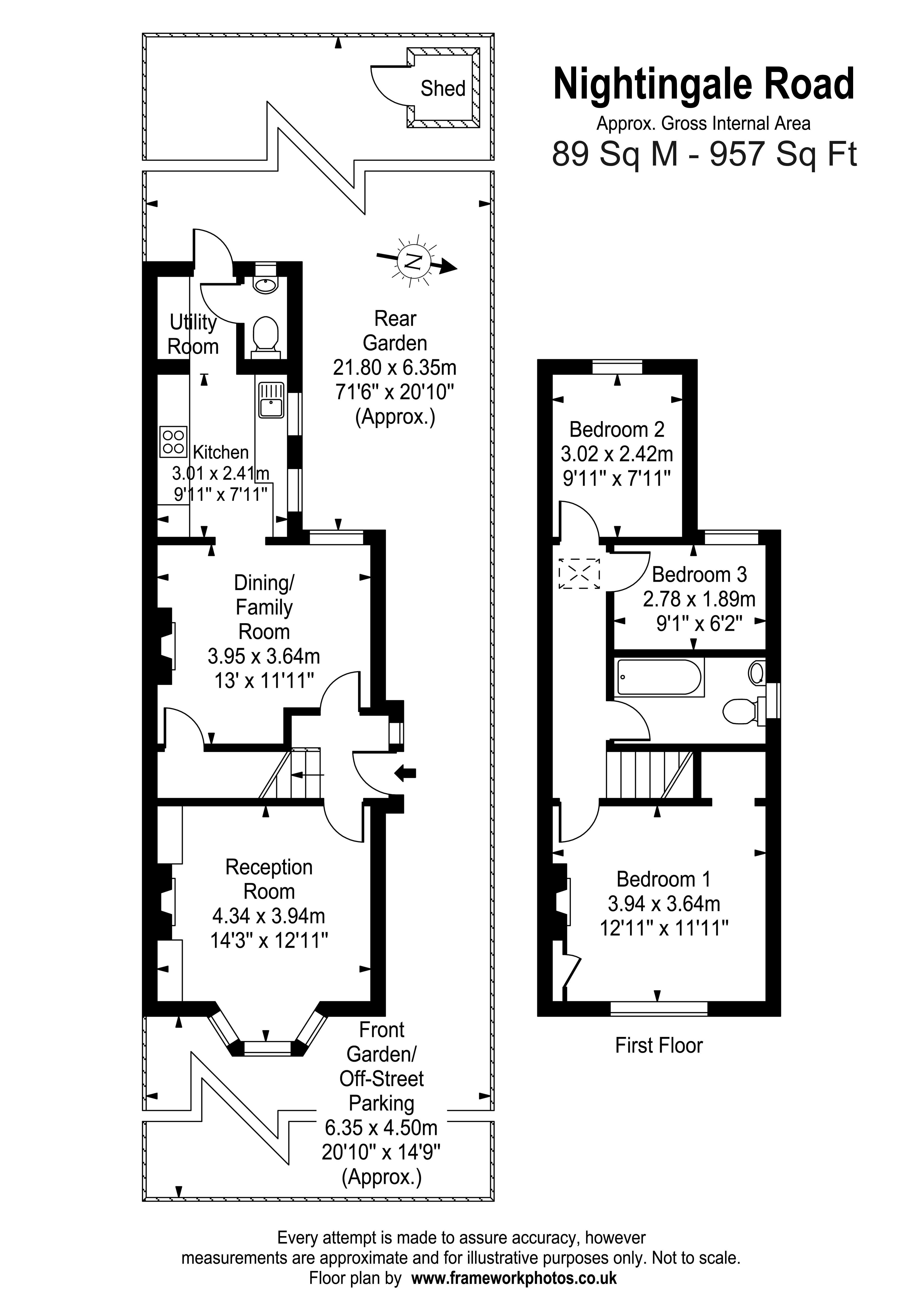 Floorplans For Nightingale Road, West Molesey