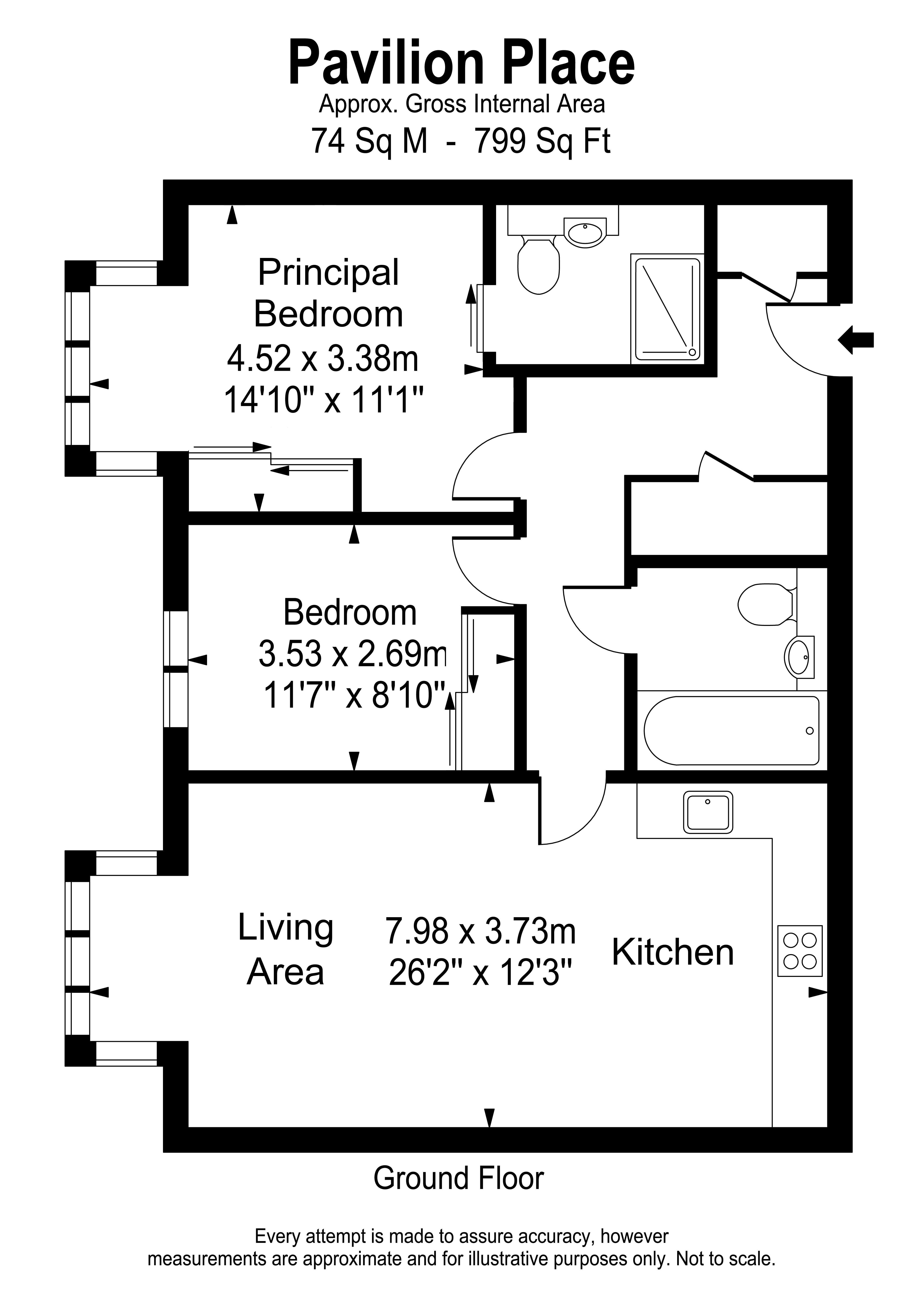 Floorplans For Pavilion Place, East Molesey