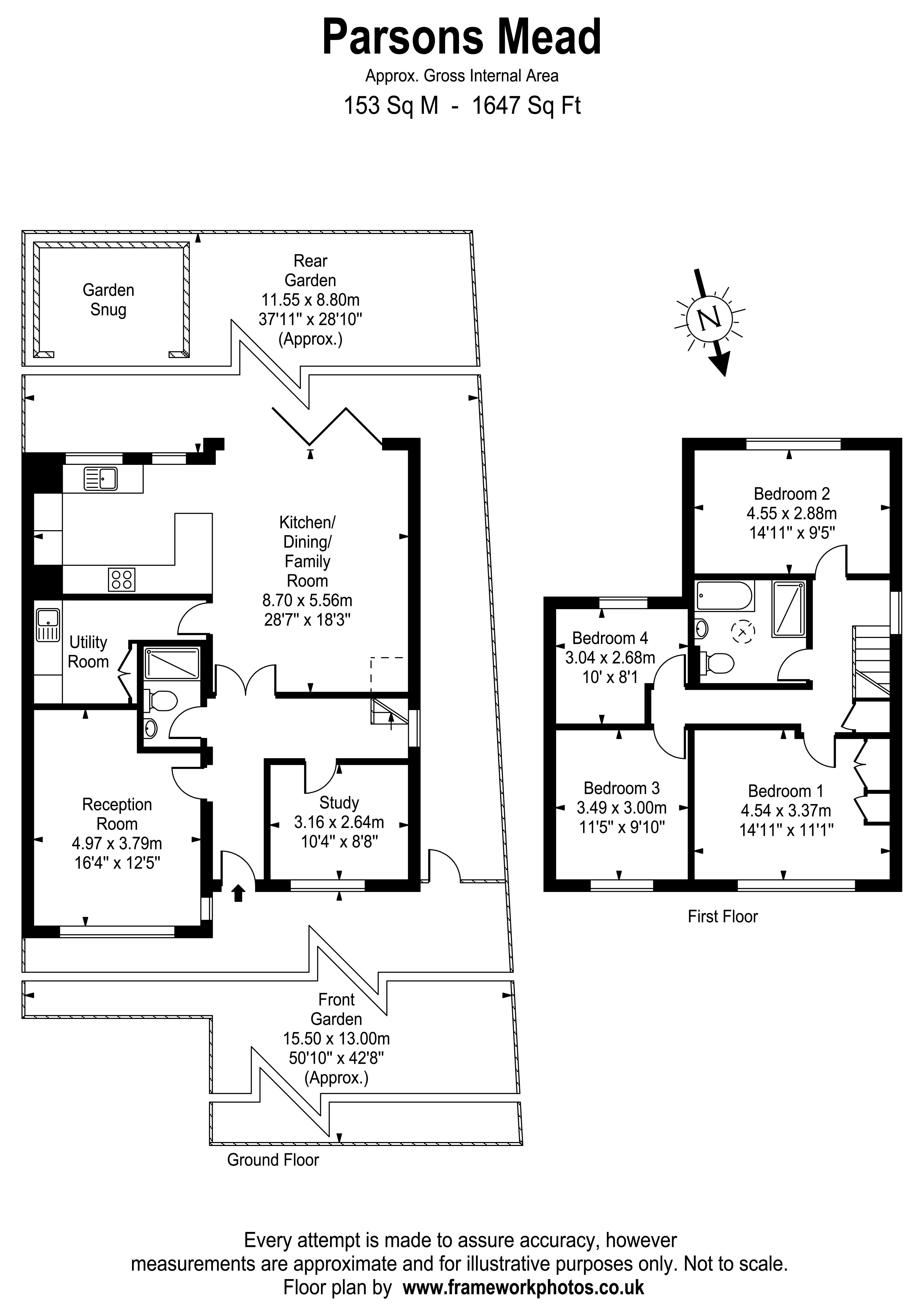 Floorplans For Parsons Mead, East Molesey