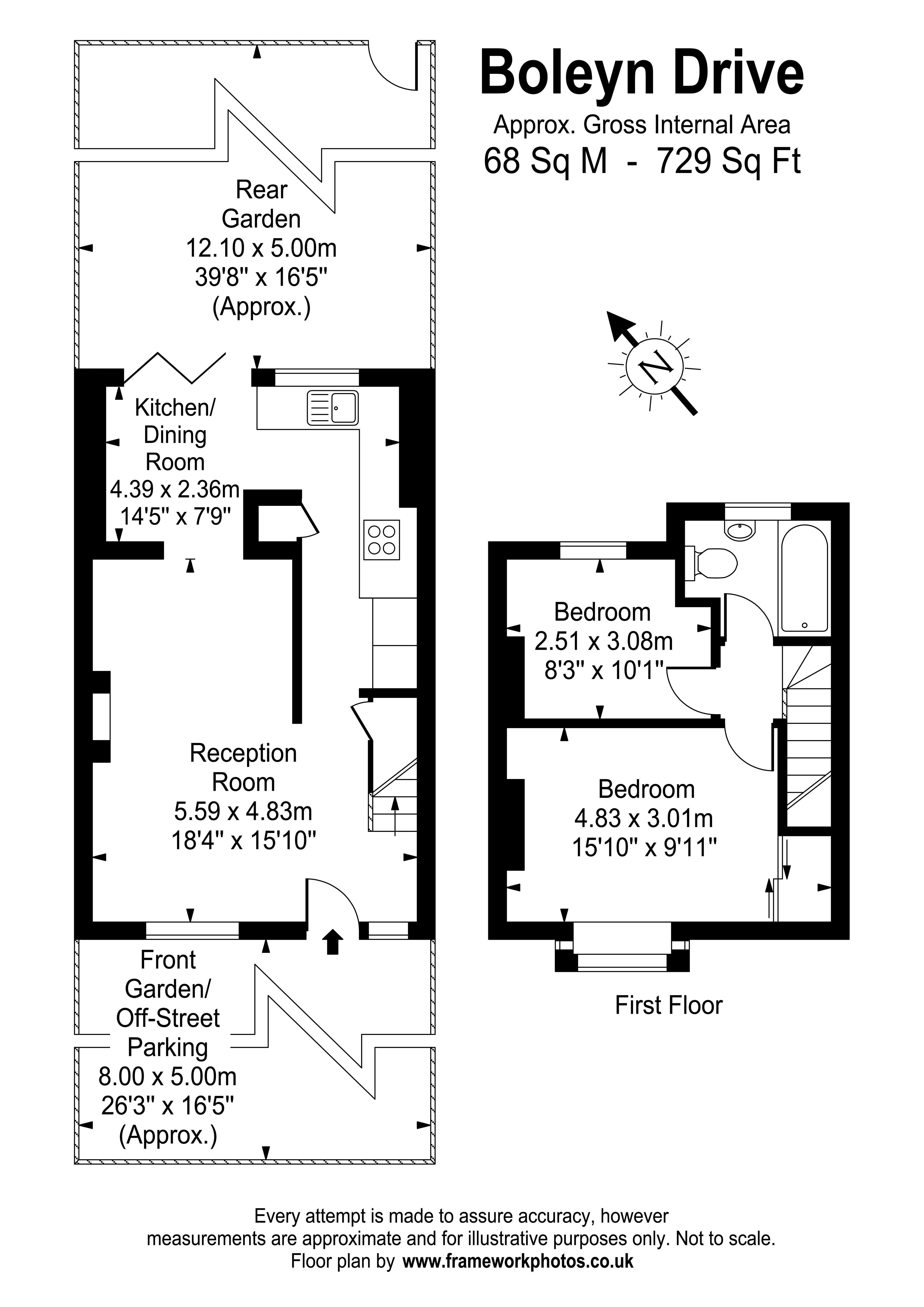Floorplans For Boleyn Drive, West Molesey