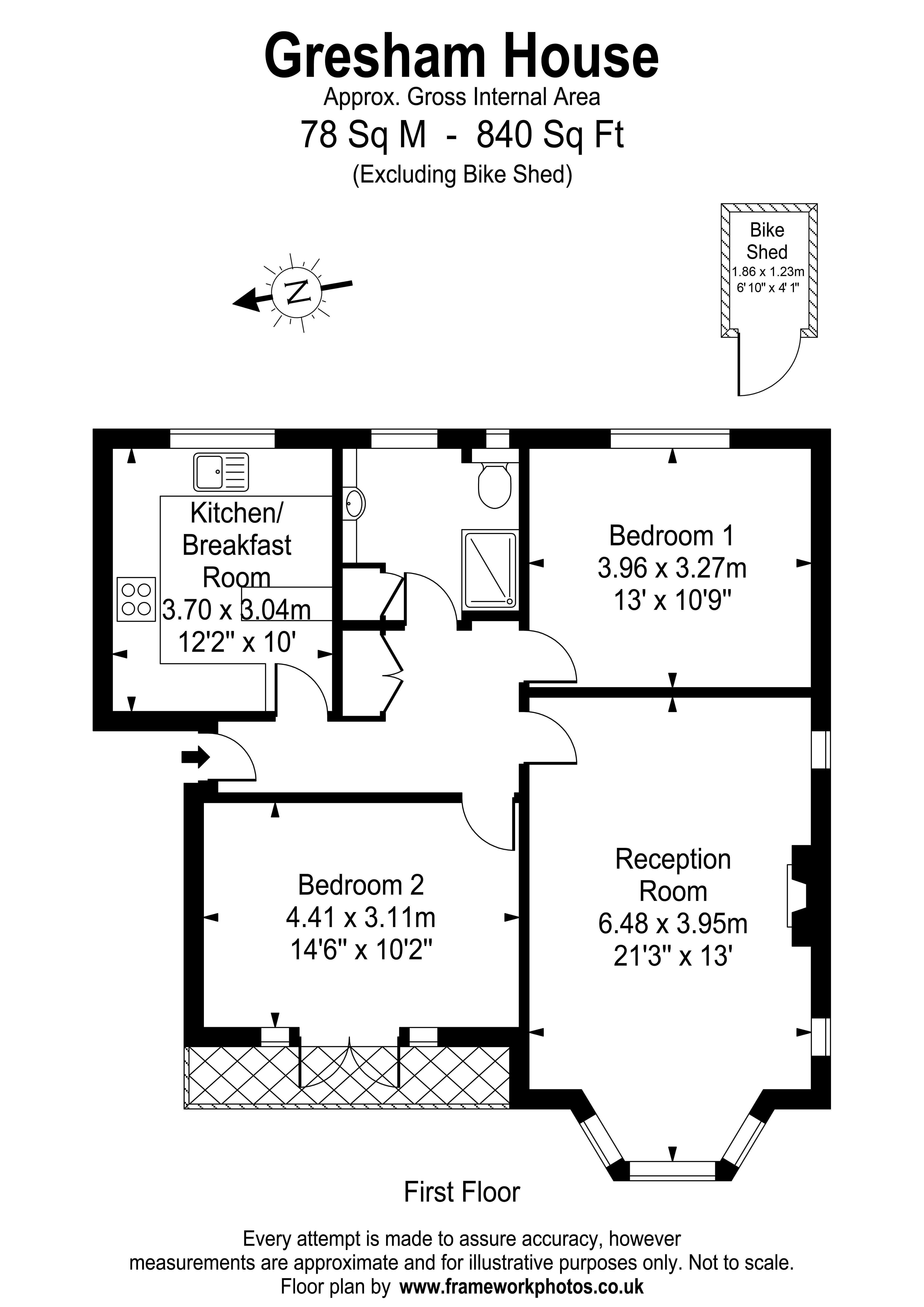 Floorplans For Gresham House, Watts Road, Thames Ditton
