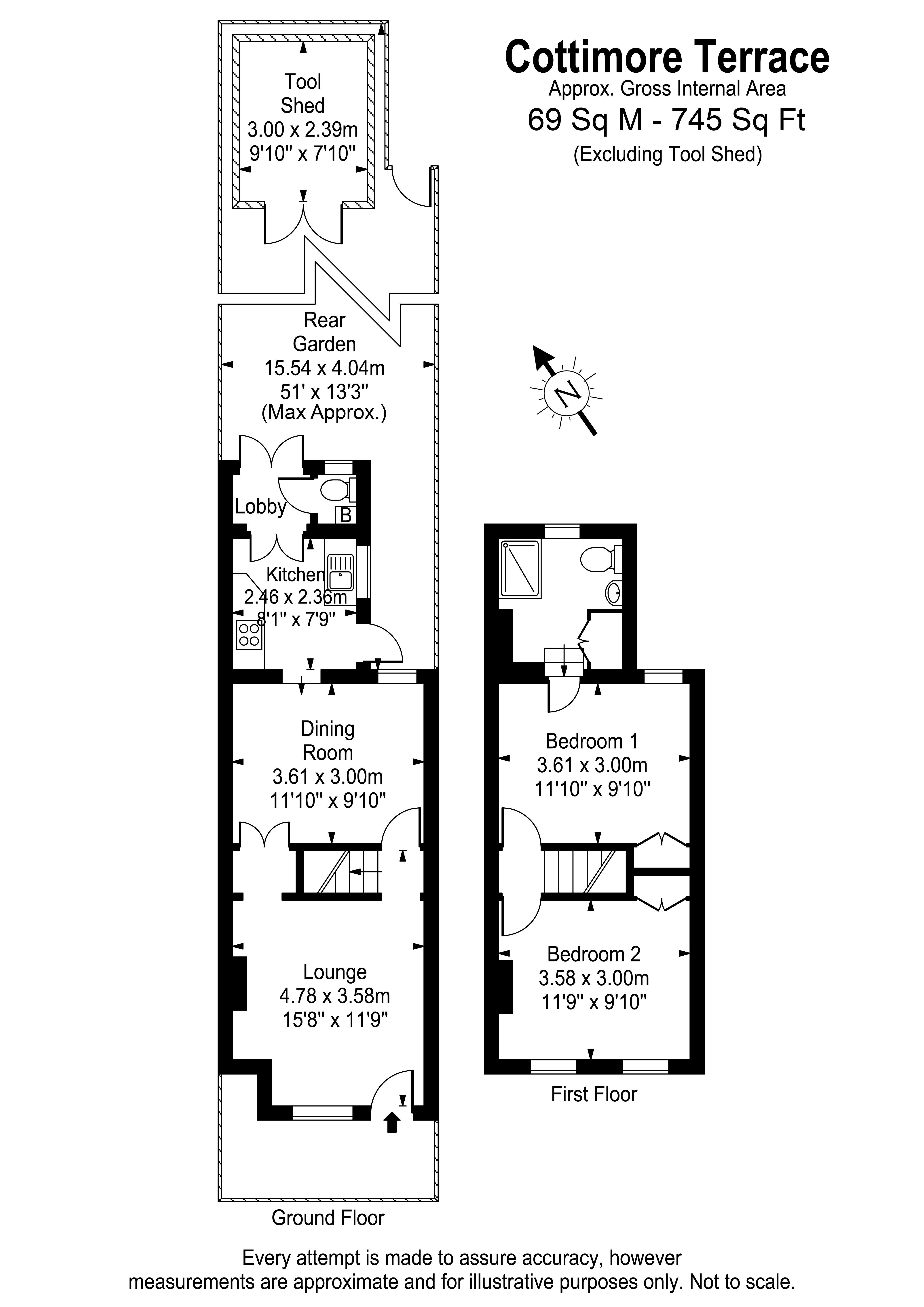 Floorplans For Cottimore Terrace, Walton-On-Thames
