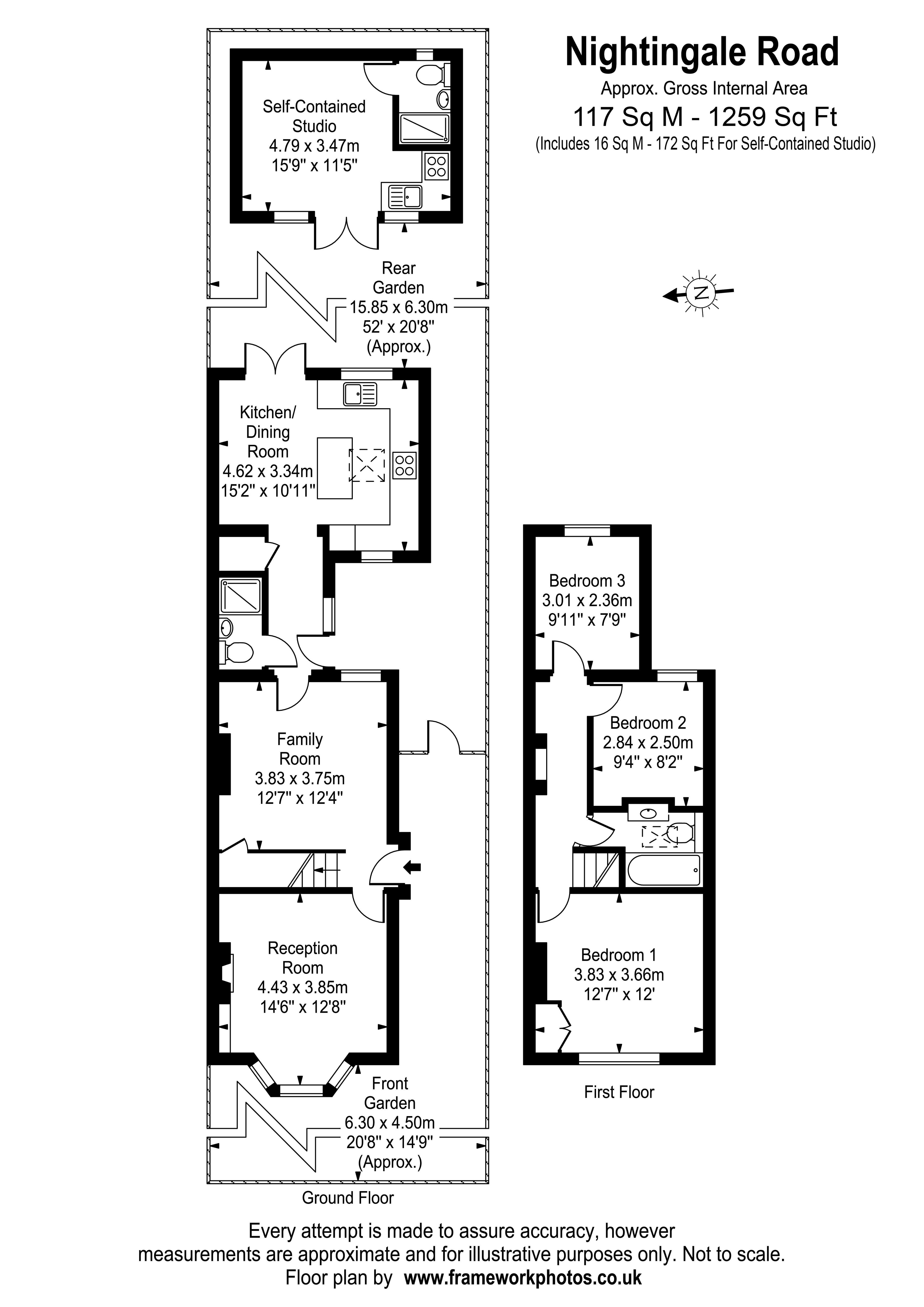 Floorplans For Nightingale Road, West Molesey