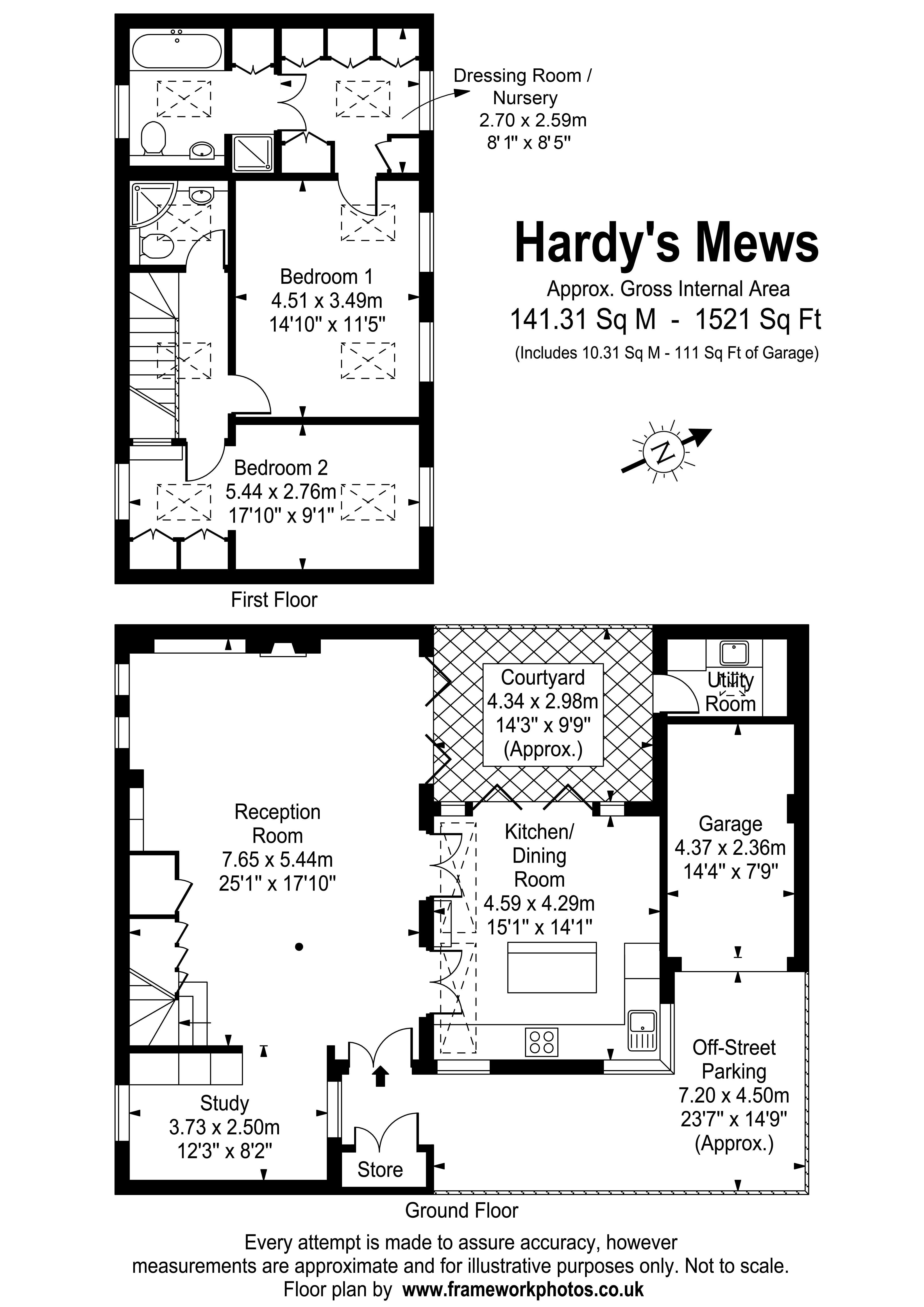 Floorplans For Hardy's Mews, East Molesey
