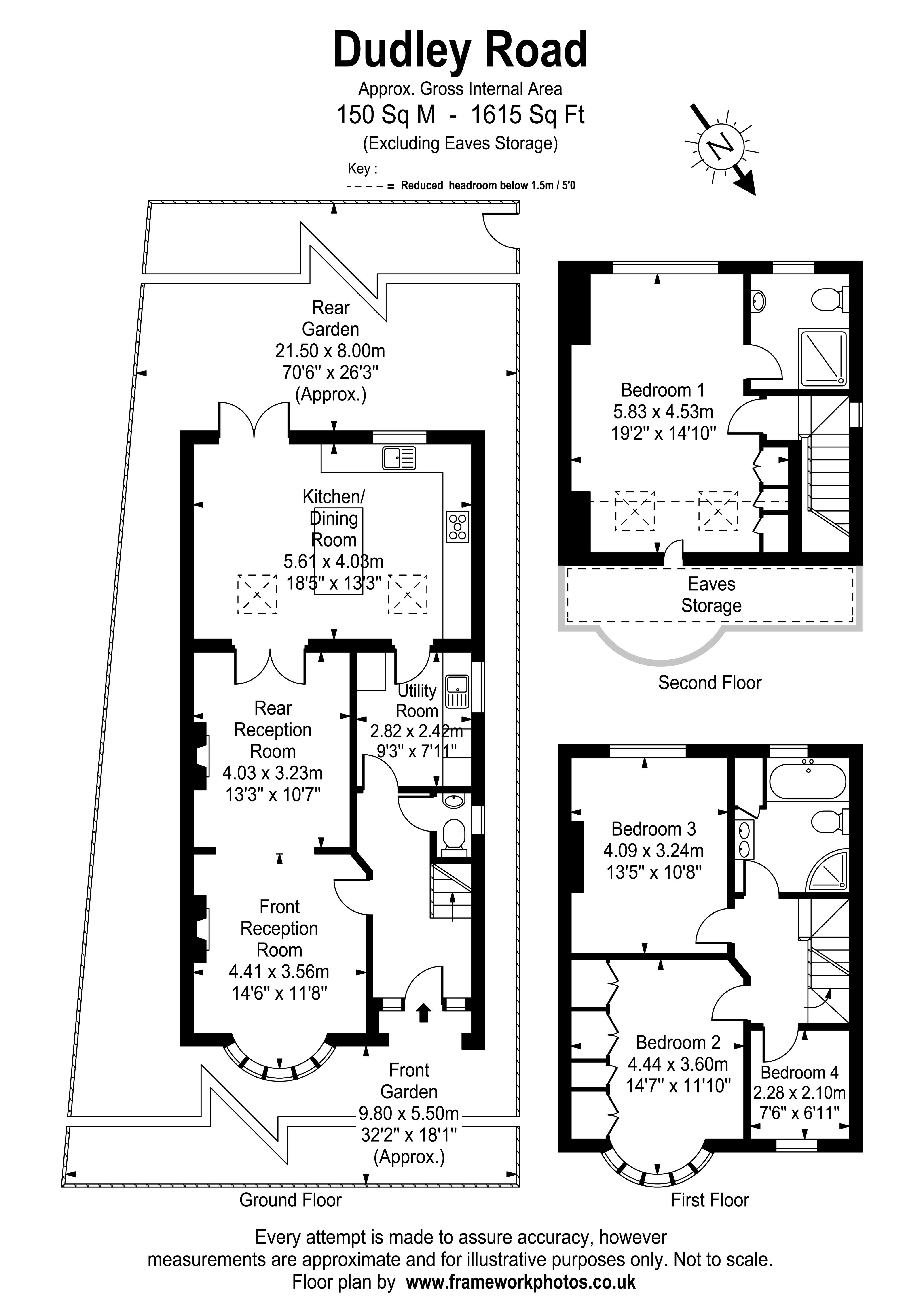 Floorplans For Dudley Road, Walton-On-Thames