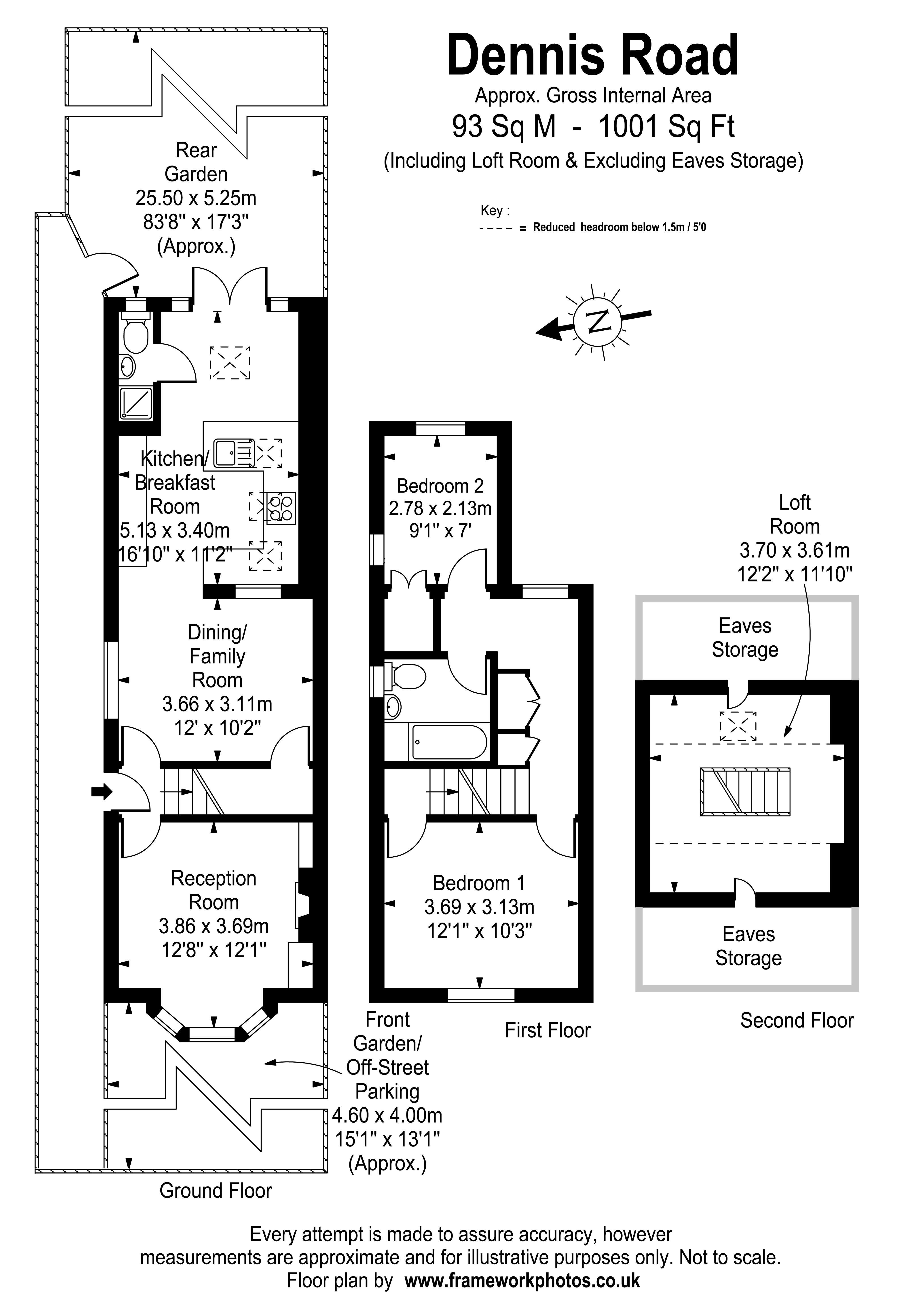 Floorplans For Devon Cottage, Dennis Road, East Molesey
