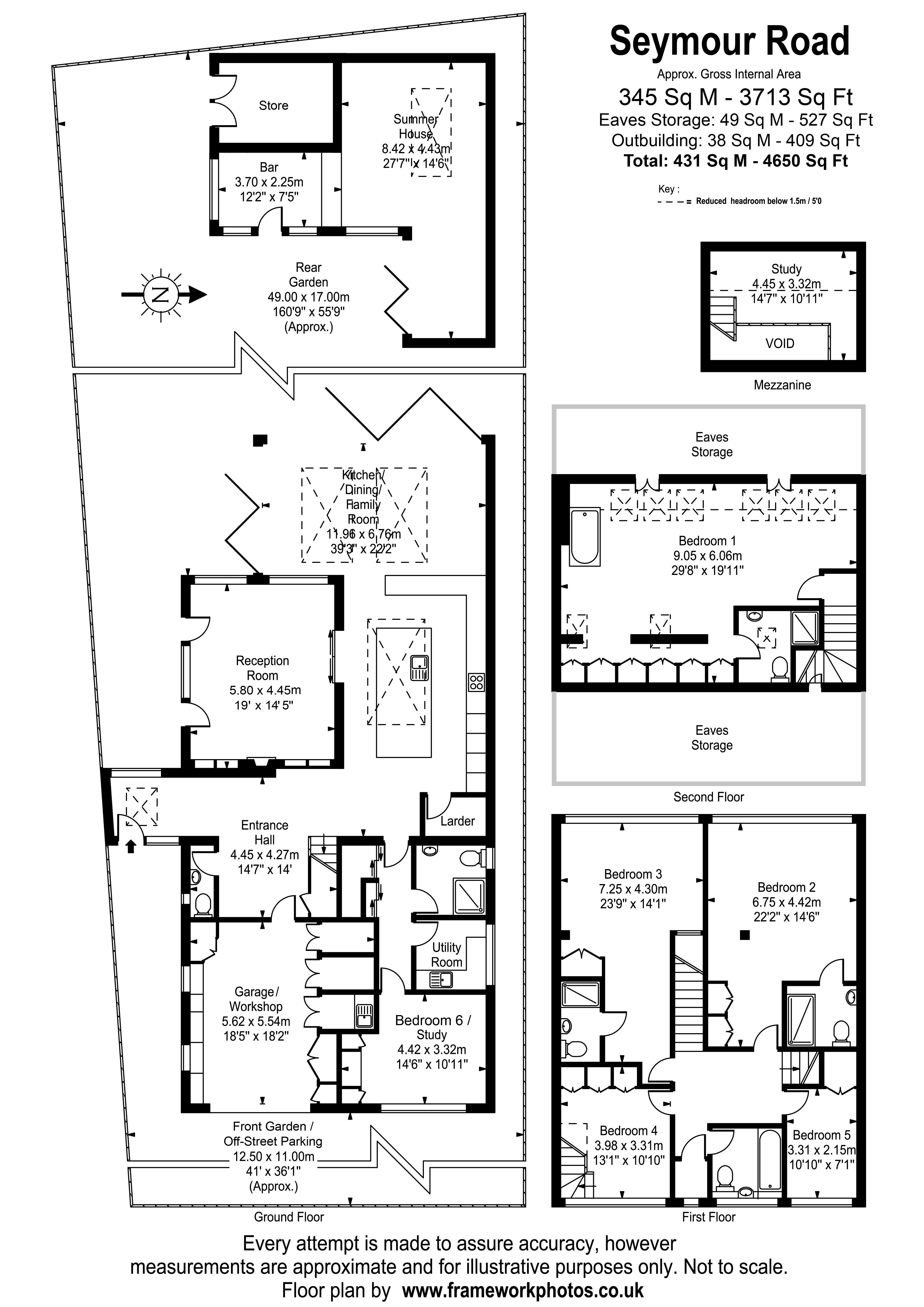Floorplans For Seymour Road, East Molesey