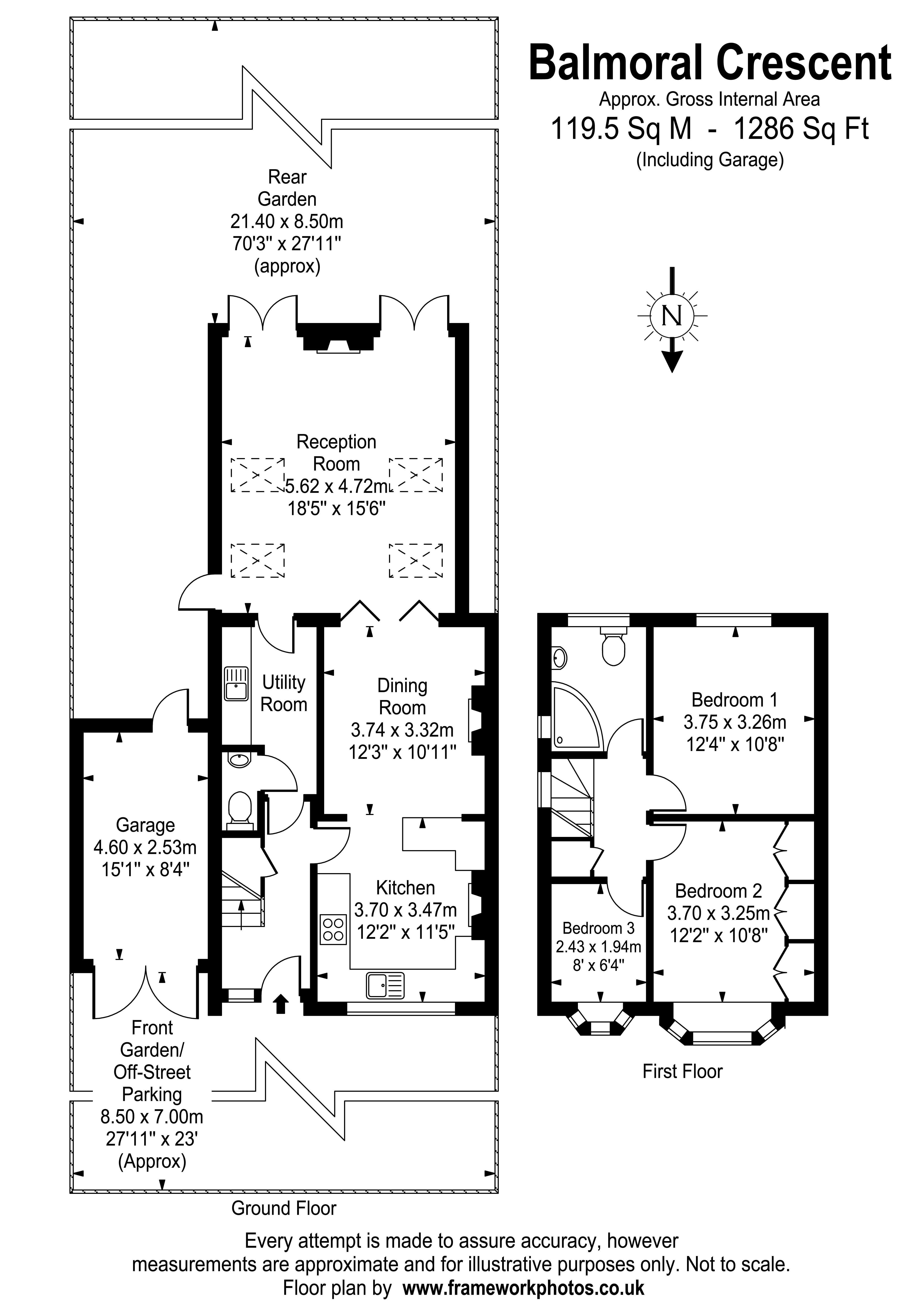 Floorplans For Balmoral Crescent, West Molesey