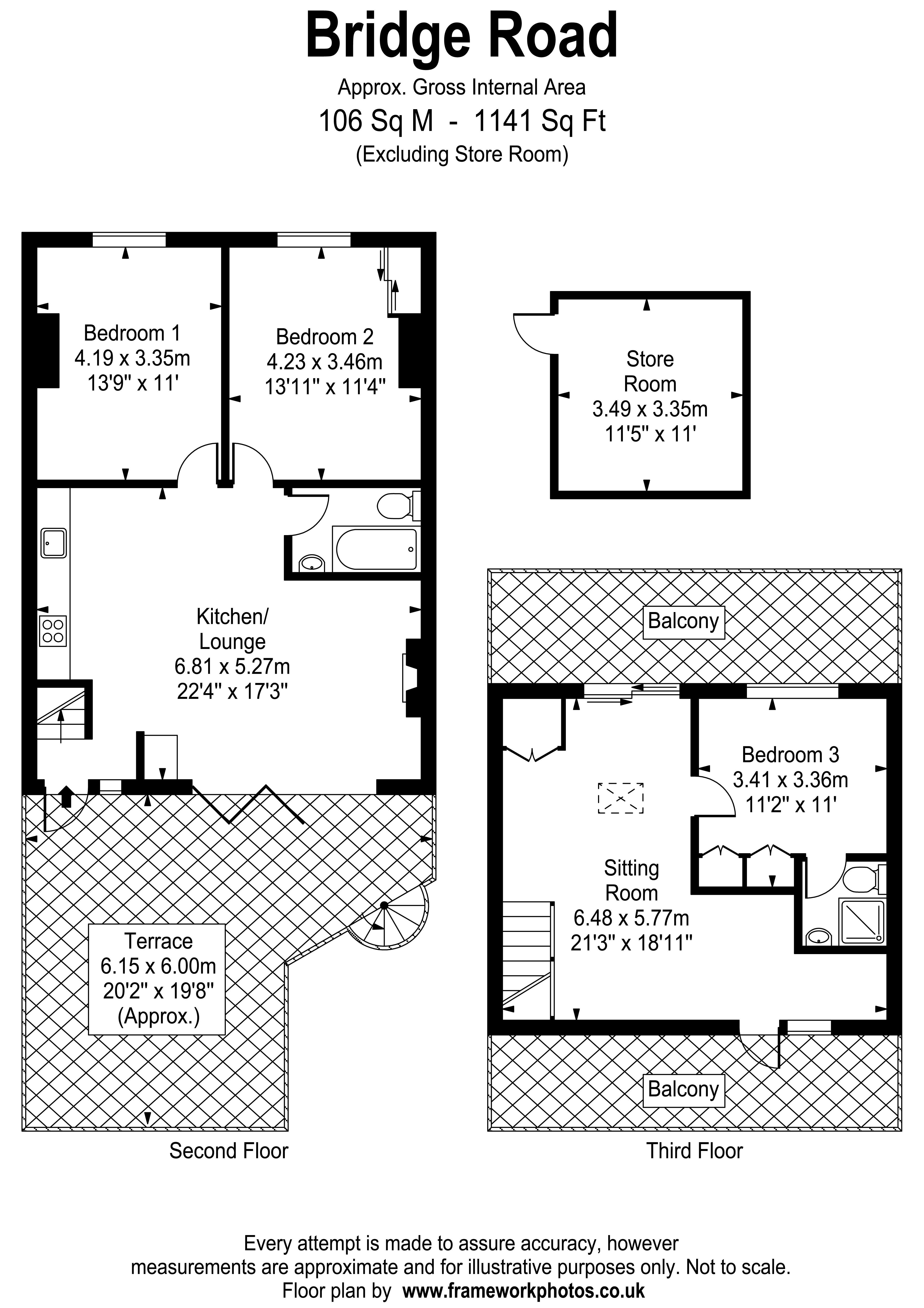 Floorplans For Bridge Road, East Molesey