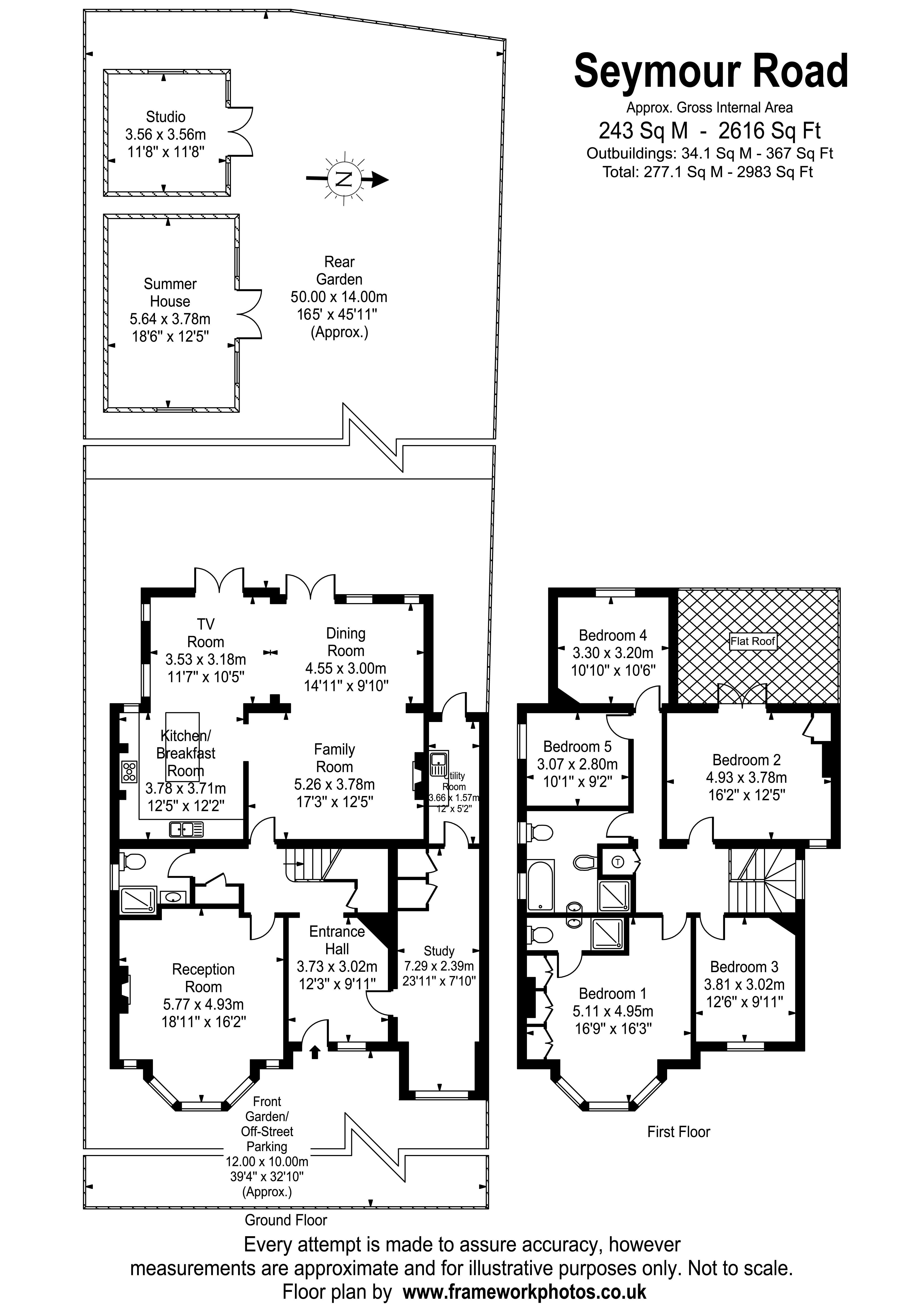 Floorplans For Seymour Road, East Molesey