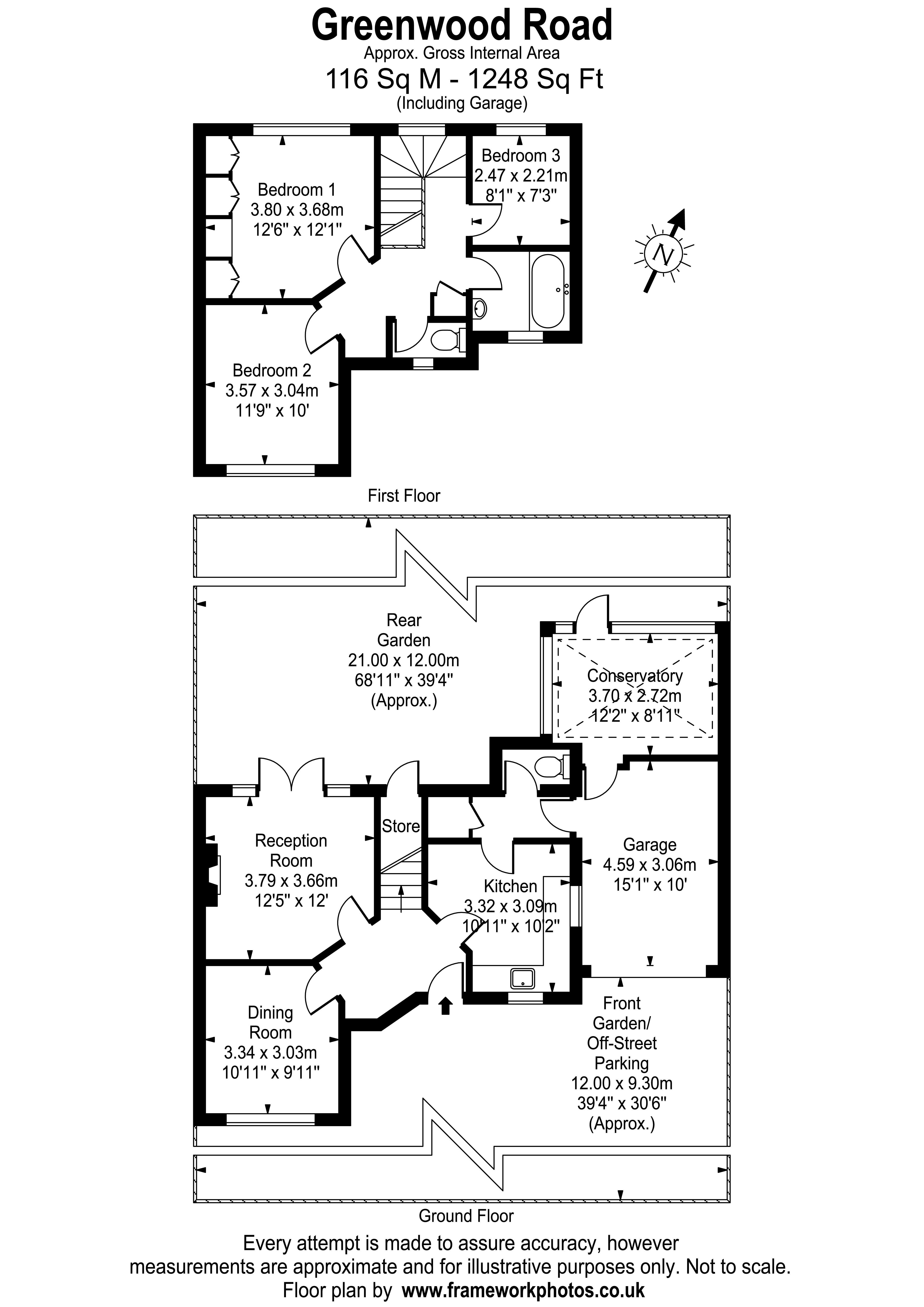 Floorplans For Greenwood Road, Thames Ditton