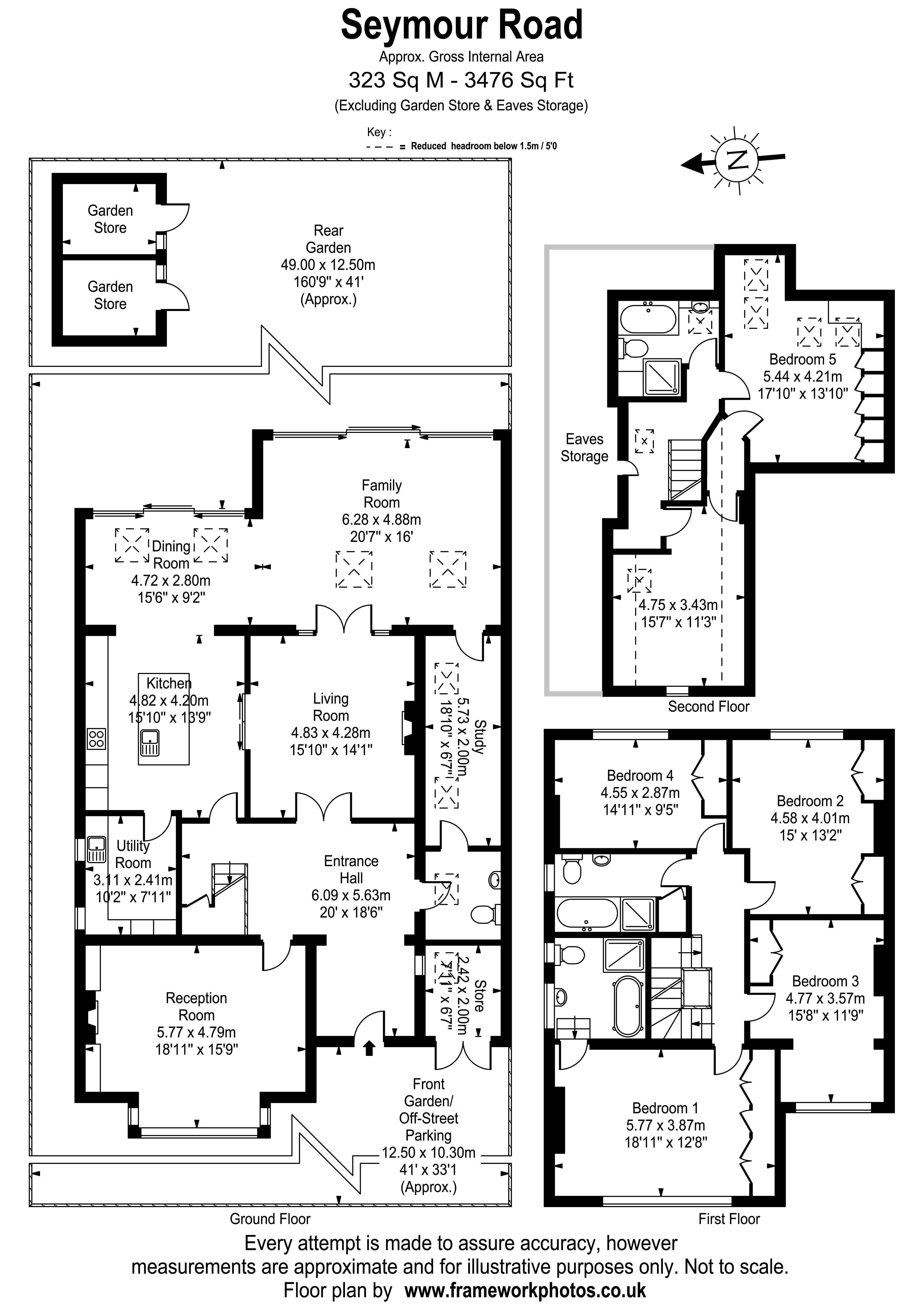 Floorplans For Seymour Road, East Molesey