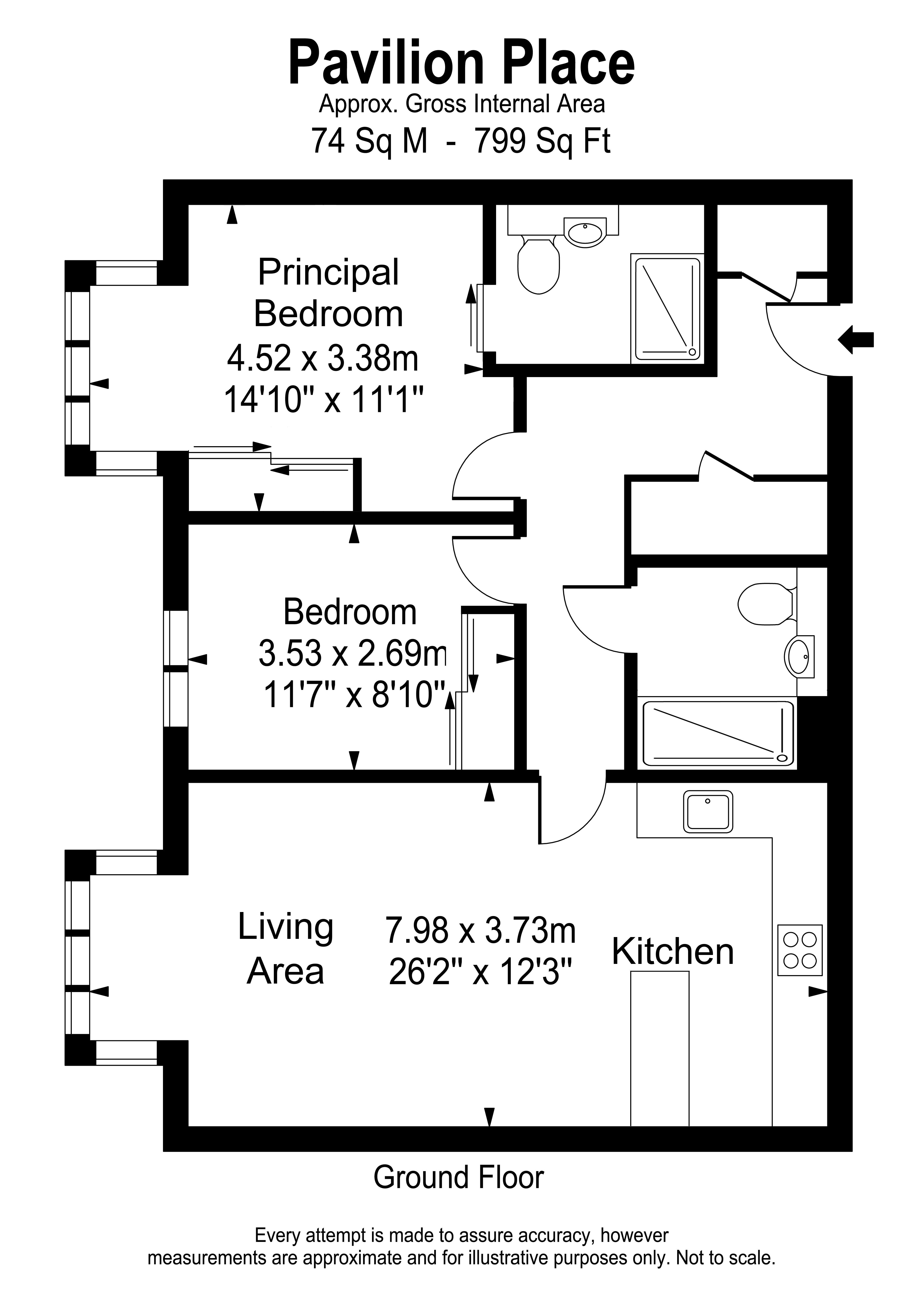 Floorplans For Pavilion Place, East Molesey