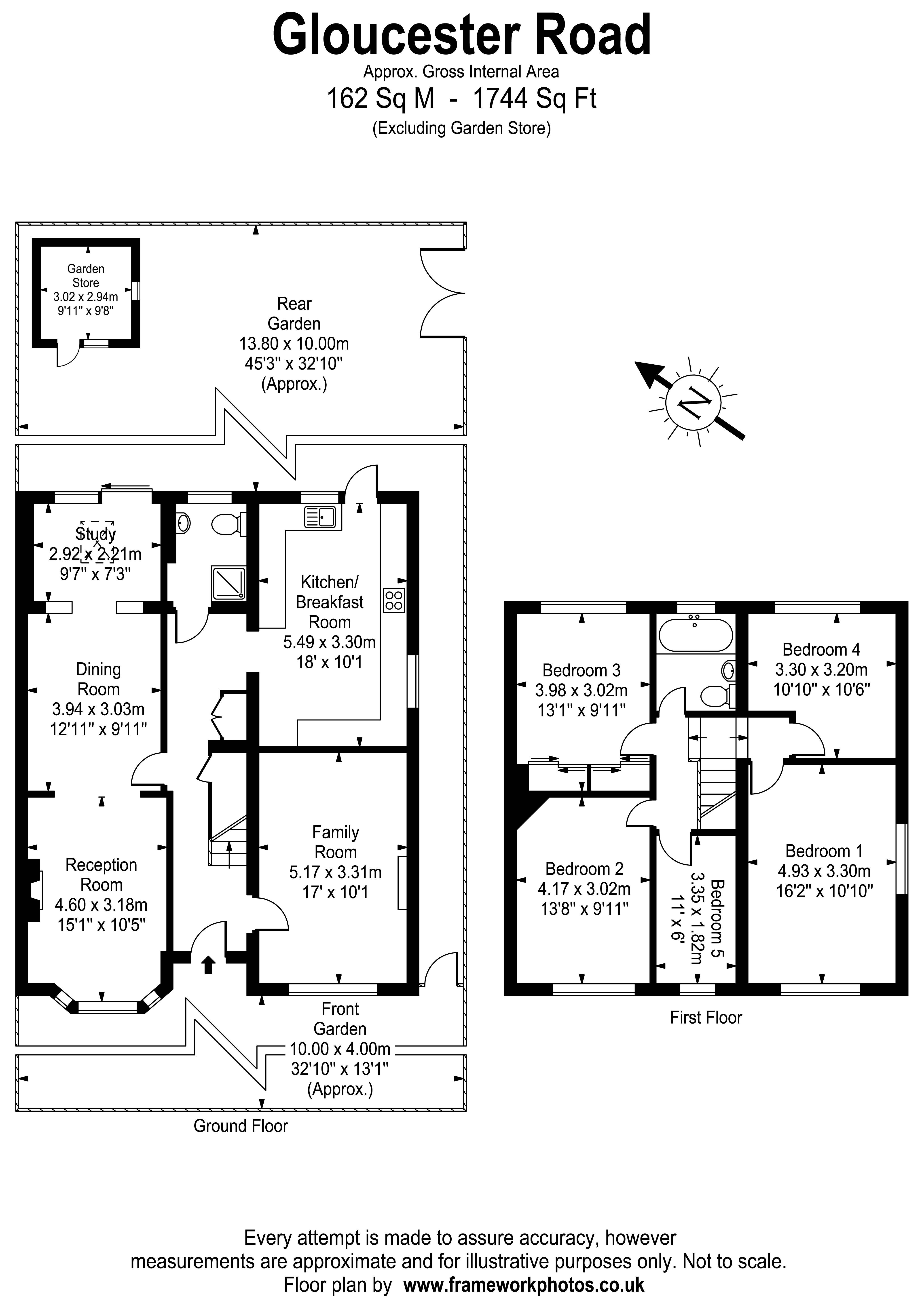 Floorplans For Gloucester Road, Twickenham