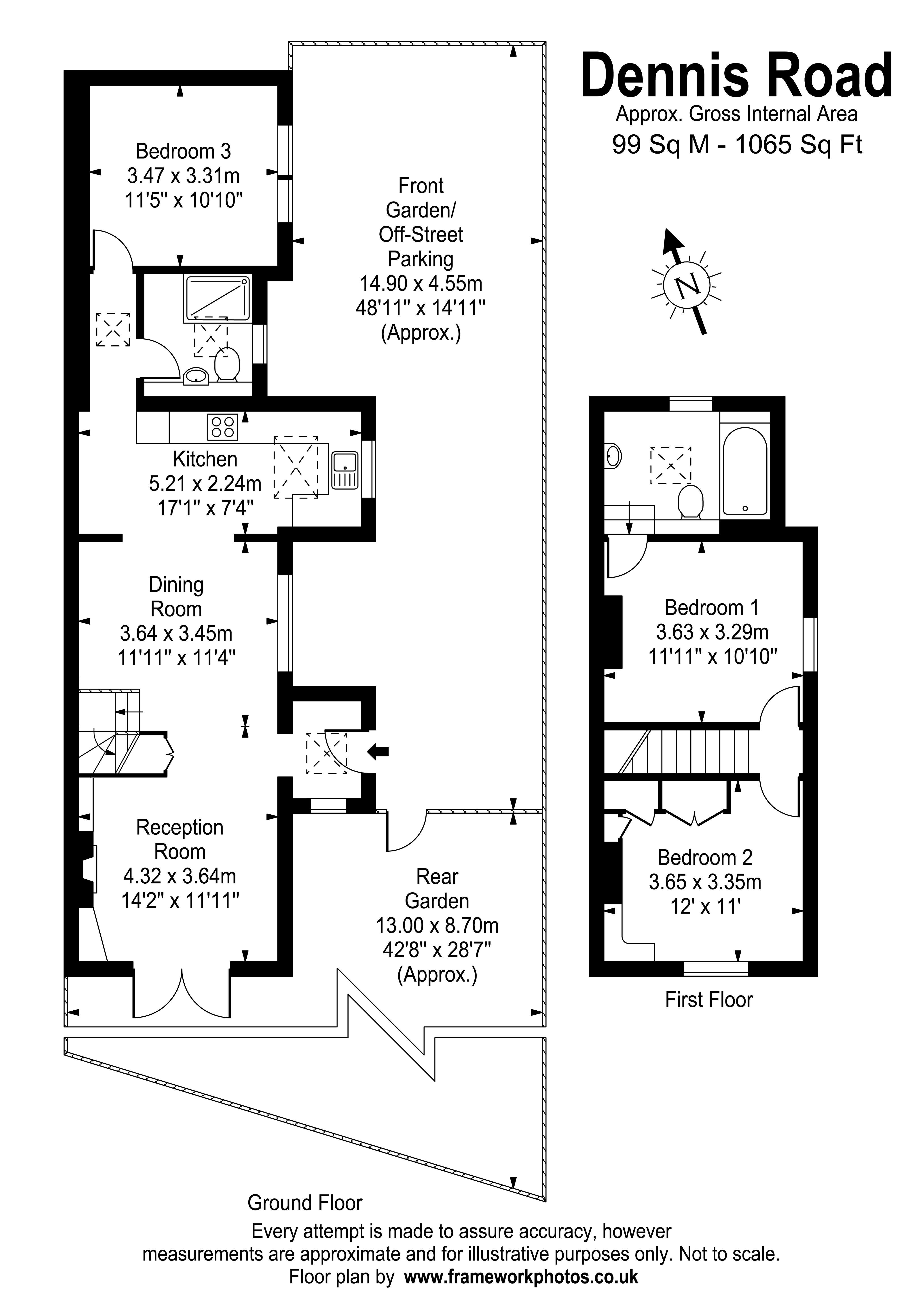 Floorplans For Dennis Road, East Molesey