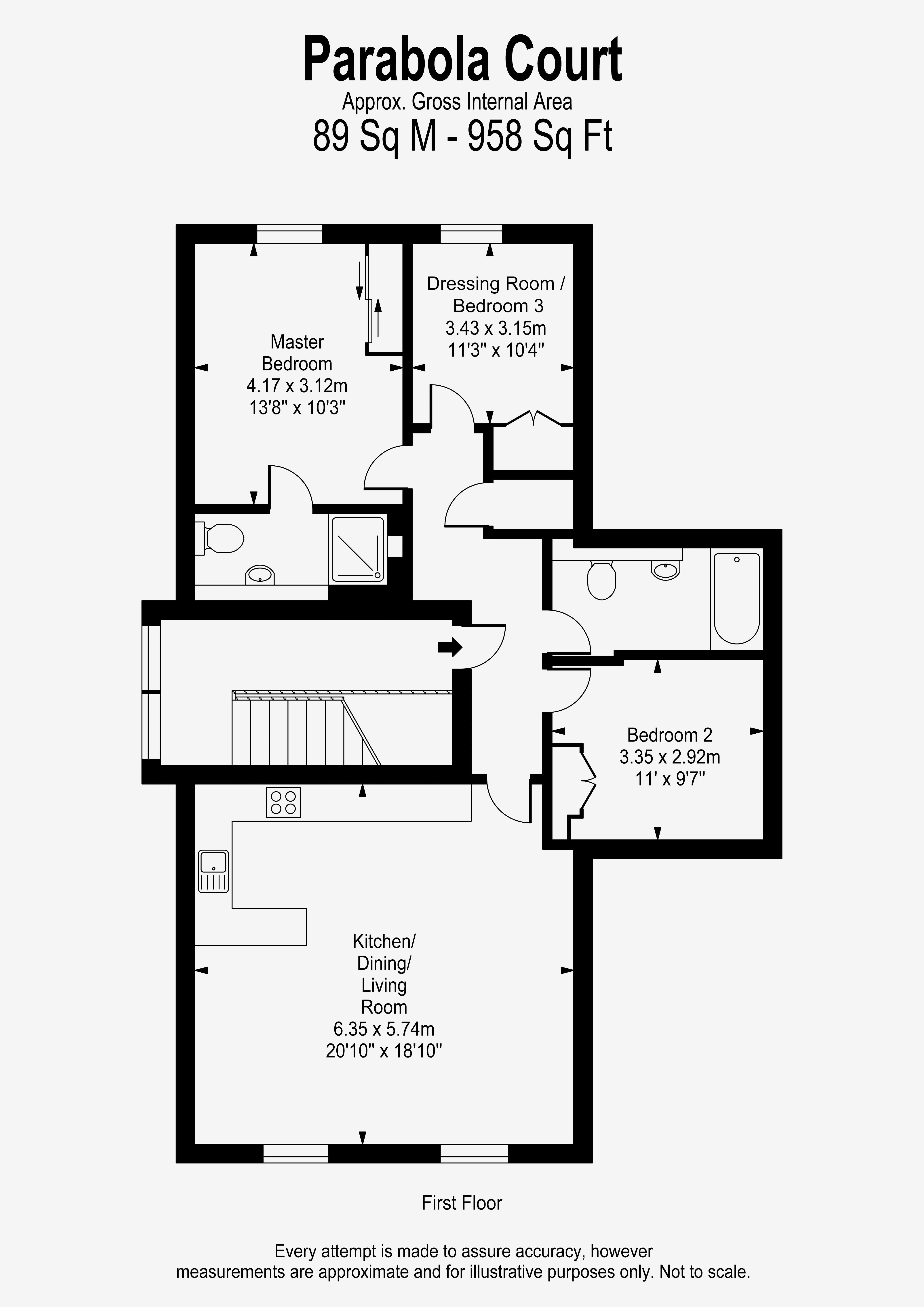 Floorplans For Parabola Court, Pemberton Road, East Molesey