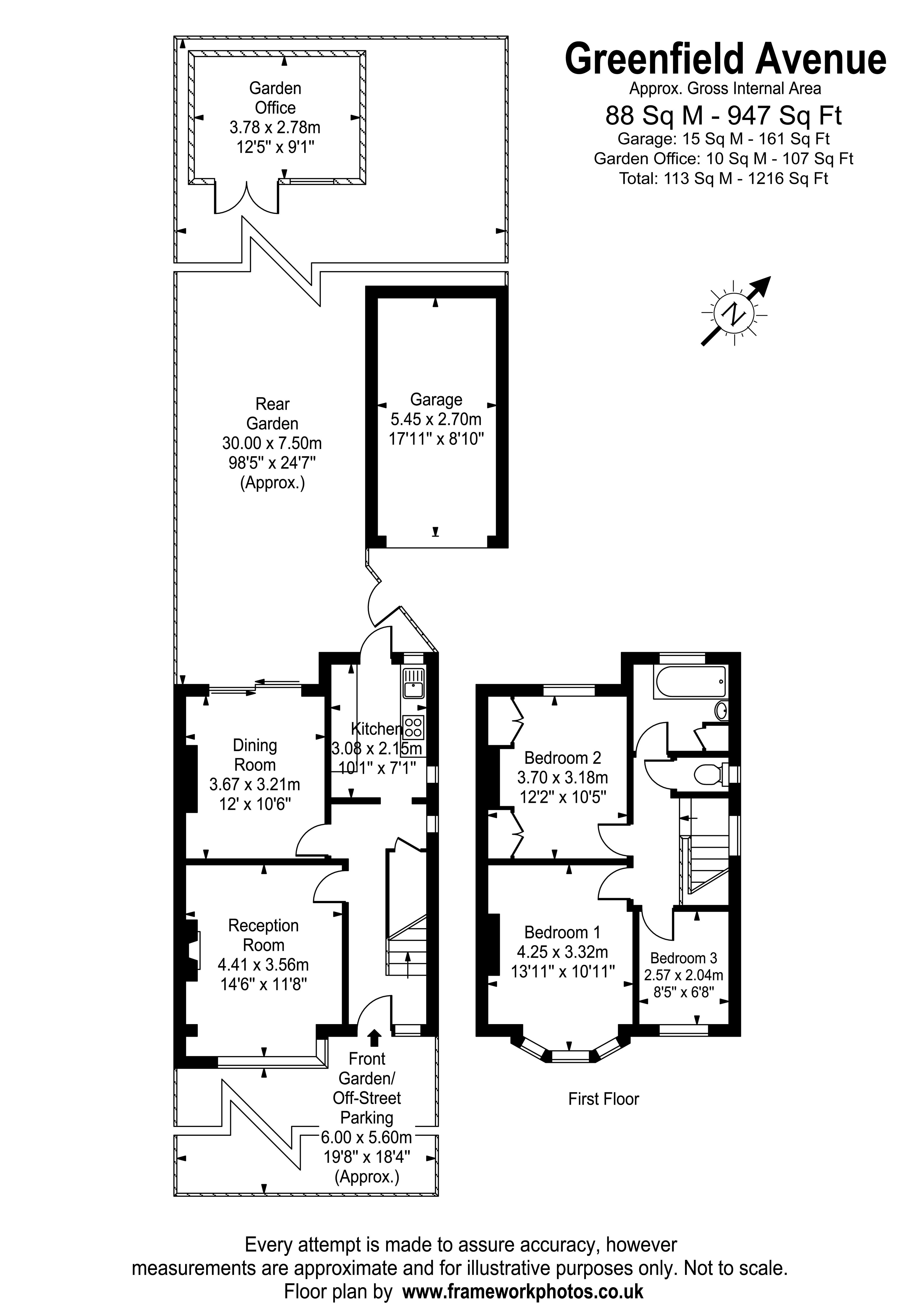 Floorplans For Greenfield Avenue, Surbiton